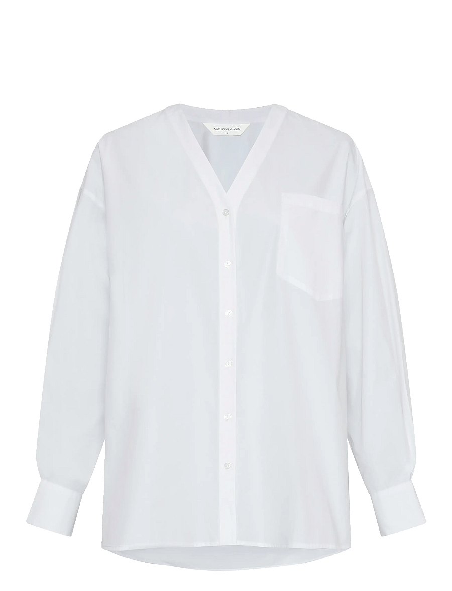 MSCH Copenhagen - MSCHNadette Zenika Shirt - långärmade skjortor - bright white - 0