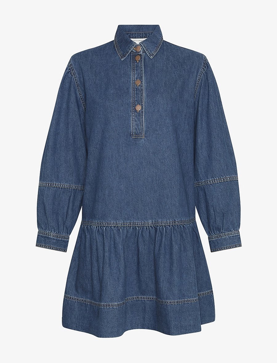 MSCH Copenhagen - MSCHAdalyn Elena Dress - jeanskleider - mid blue wash - 0