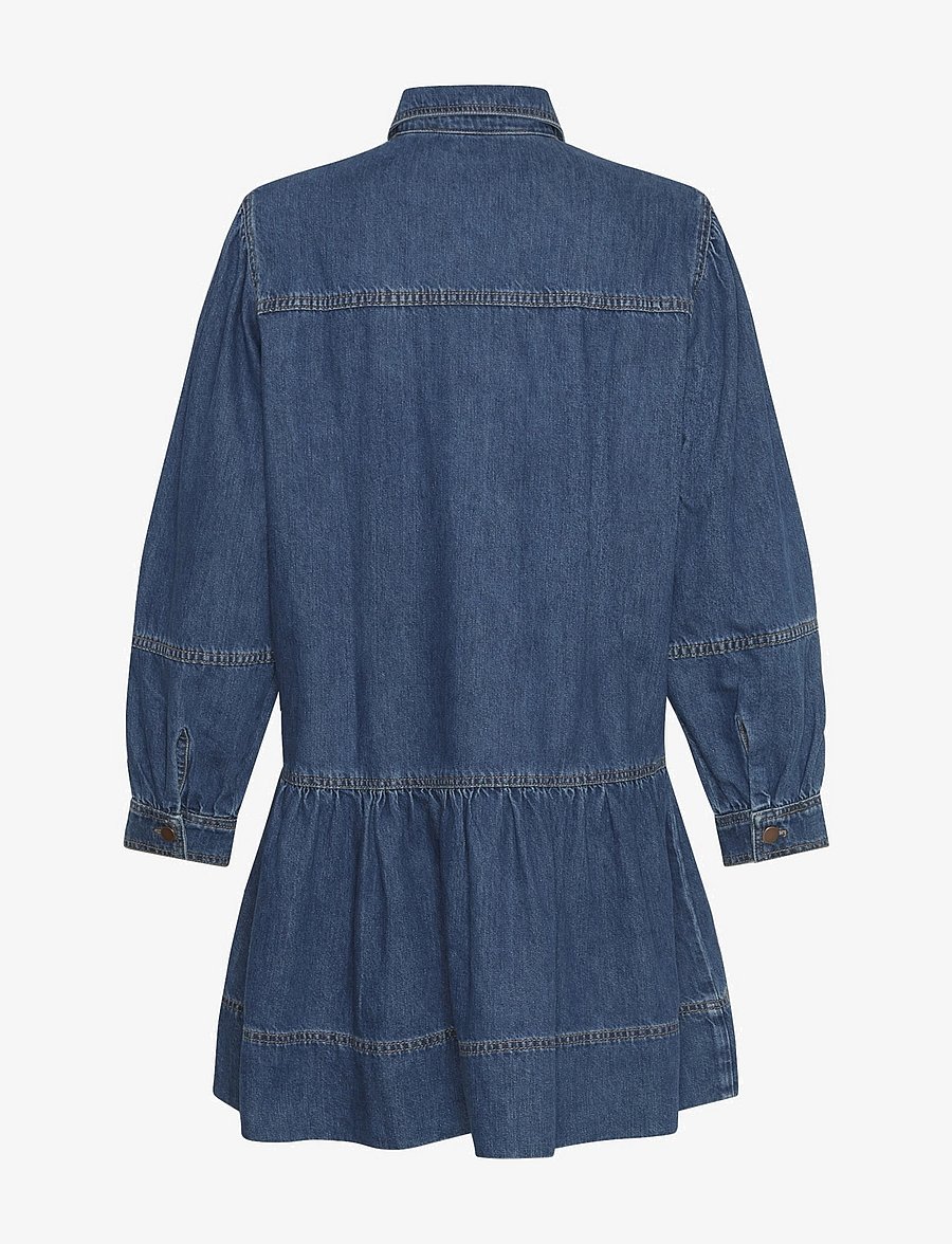 MSCH Copenhagen - MSCHAdalyn Elena Dress - jeanskleider - mid blue wash - 1