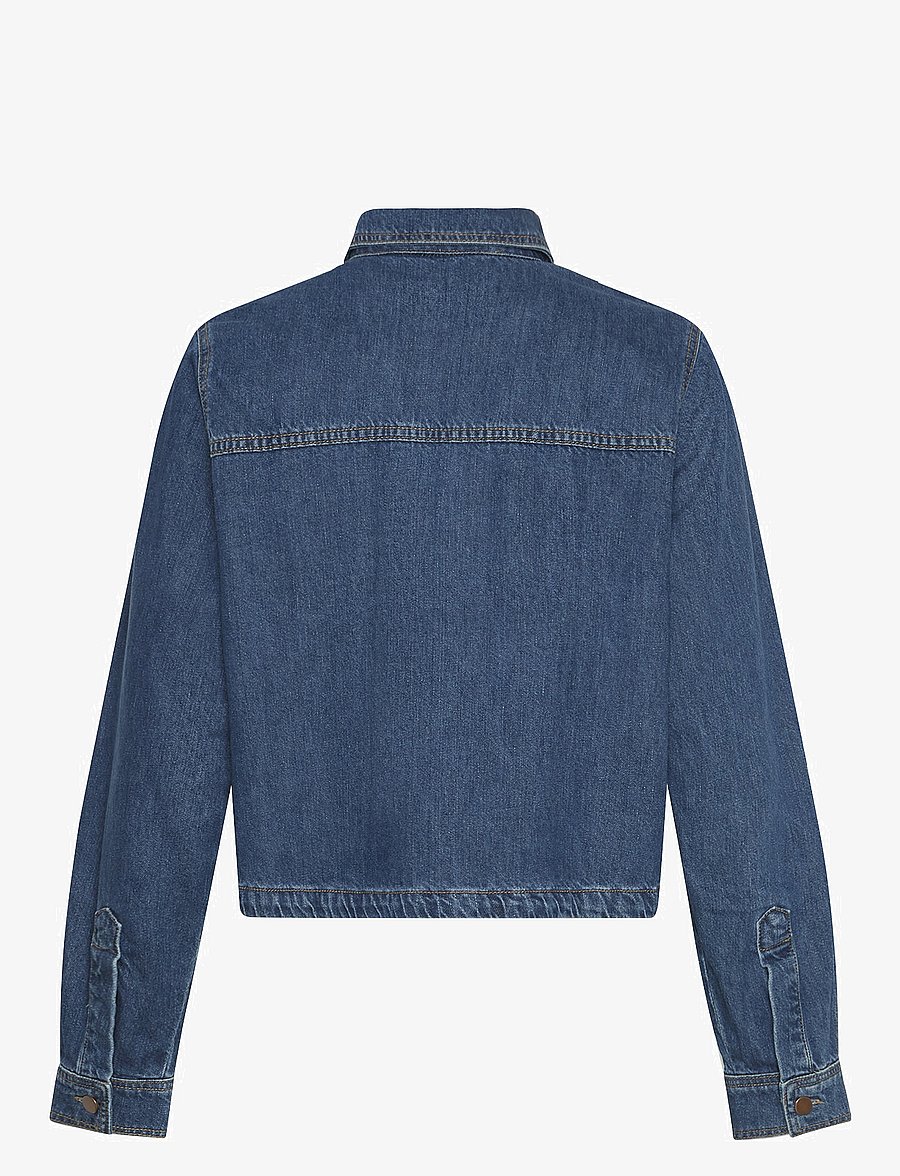 MSCH Copenhagen - MSCHAdalyn Elena Shirt - marškiniai ilgomis rankovėmis - mid blue wash - 1
