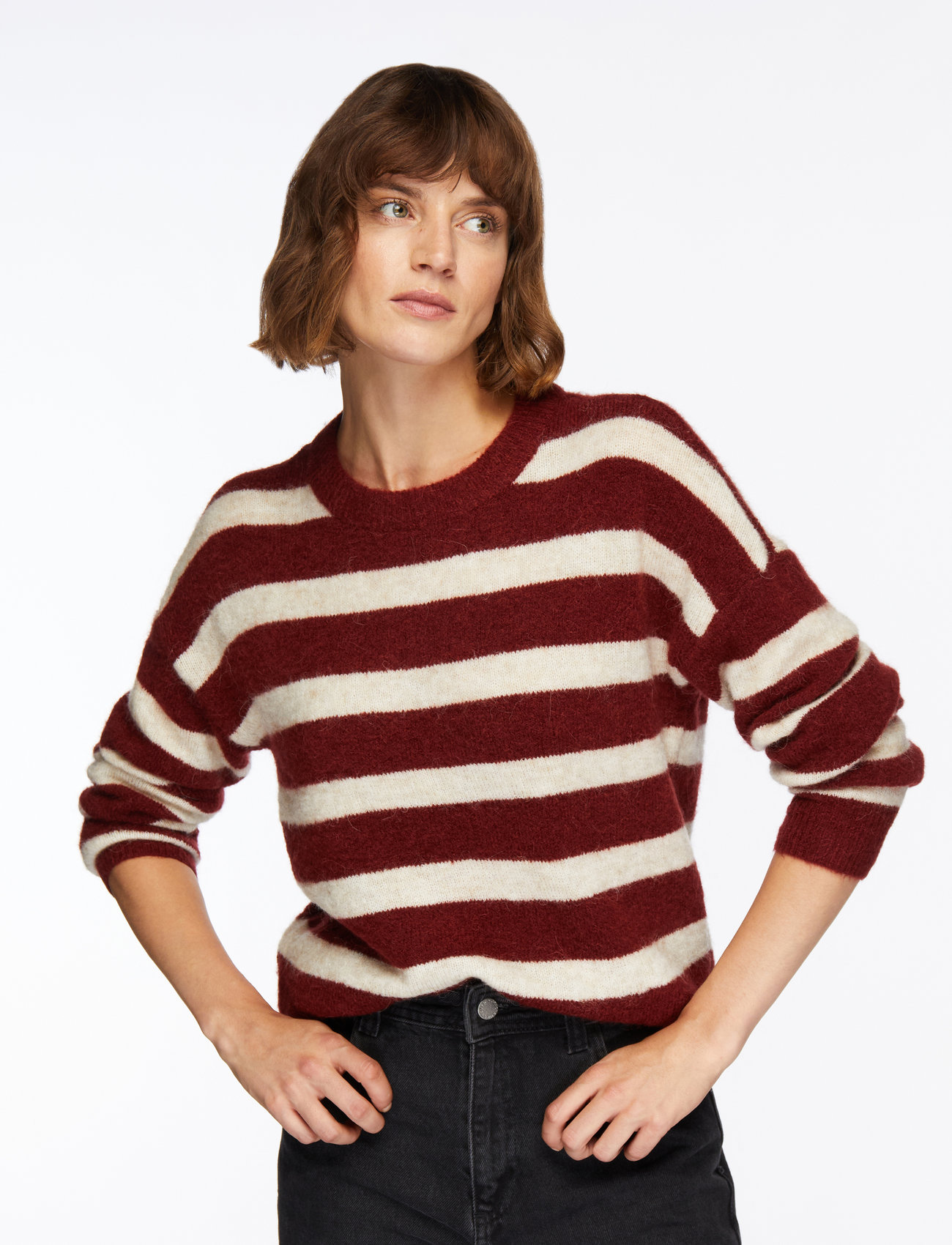 MSCH Copenhagen - MSCHFestina Hope Pullover STP - sweaters - syrah/oat mel - 5