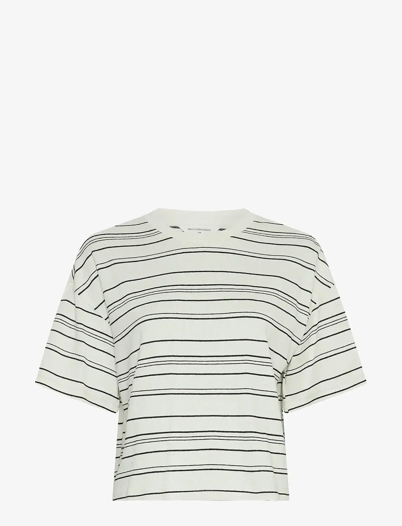MSCH Copenhagen - MSCHJaxine Bahara Tee STP - t-shirts - turtledove/blk - 0