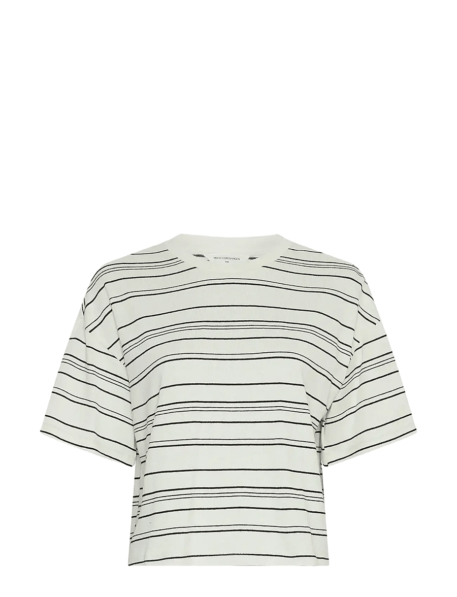 MSCH Copenhagen - MSCHJaxine Bahara Tee STP - t-särgid - turtledove/blk - 0