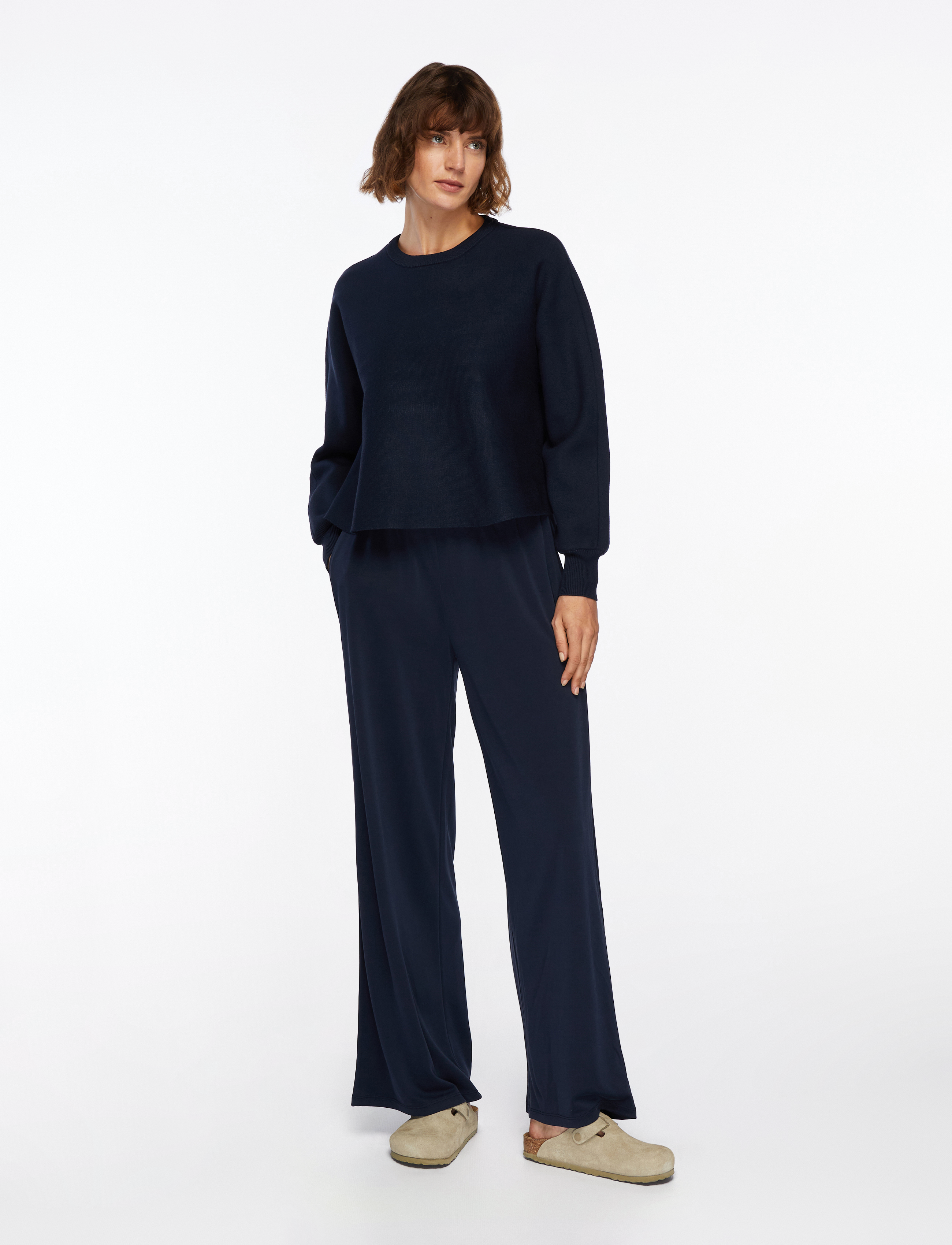 MSCH Copenhagen - MSCHJazlyn Lynette Pants - bukser med brede ben - sky captain - 2