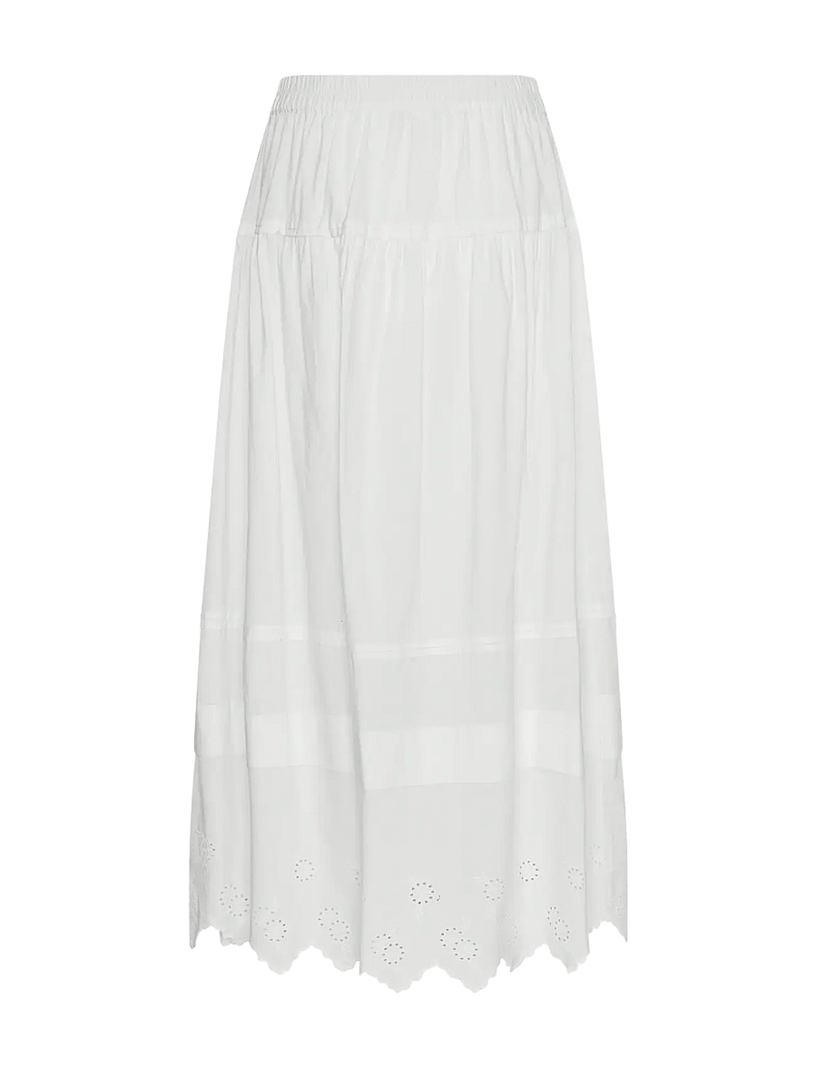 MSCH Copenhagen - MSCHEthel Olisa HW Skirt - midi kjolar - bright white - 1