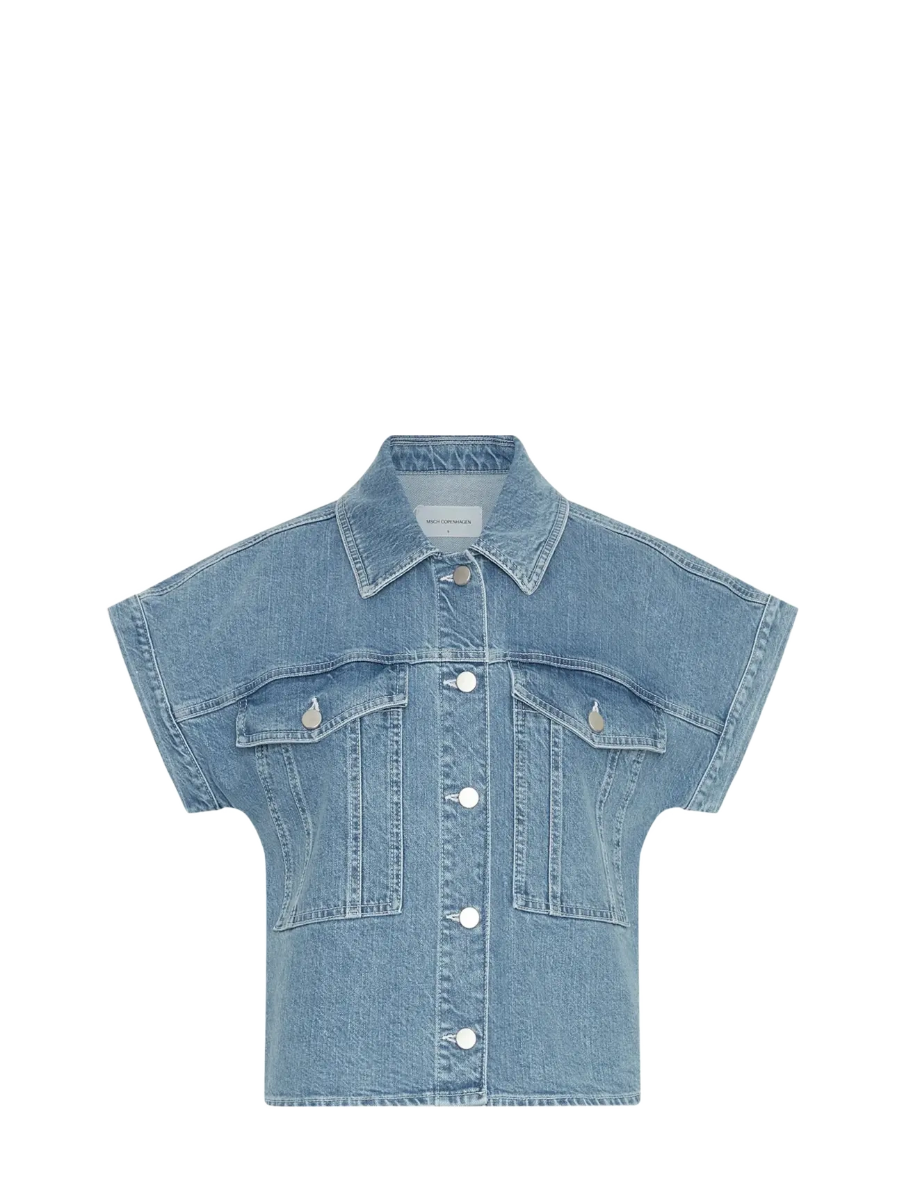 MSCH Copenhagen MSCHElida Ada SS Denim Shirt - Blusen & Hemden - LIGHT BLUE WASH / blue