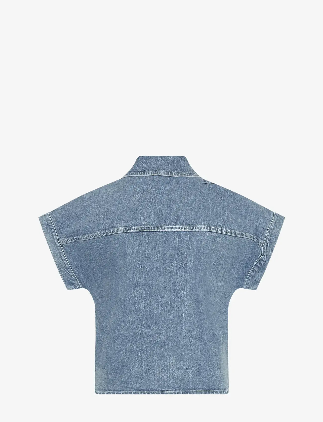 MSCH Copenhagen - MSCHElida Ada SS Denim Shirt - denimskjorter - light blue wash - 1