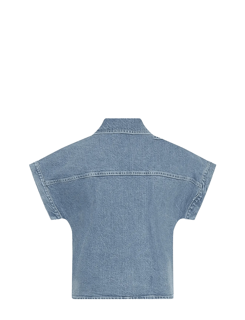 MSCH Copenhagen - MSCHElida Ada SS Denim Shirt - denimskjorter - light blue wash - 1