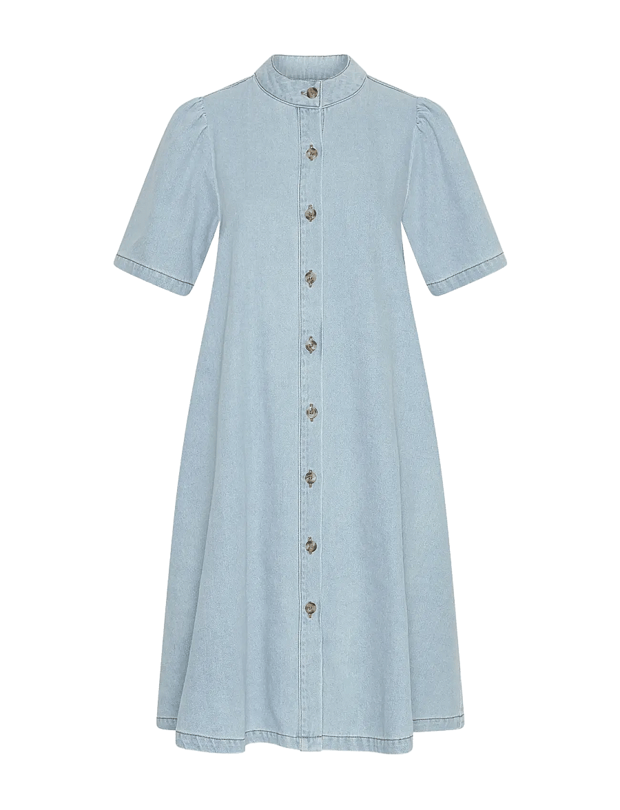 MSCH Copenhagen - MSCHJolene Elena 2/4 Shirt Dress - robes chemises - light blue wash - 0