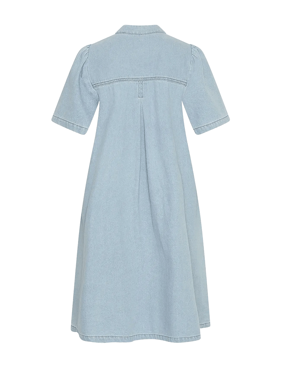 MSCH Copenhagen - MSCHJolene Elena 2/4 Shirt Dress - robes chemises - light blue wash - 1