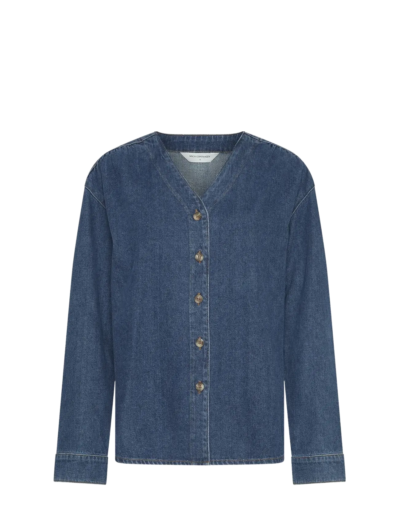 MSCH Copenhagen MSCHJolene Elena Shirt - Tøj - MID BLUE WASH / navy