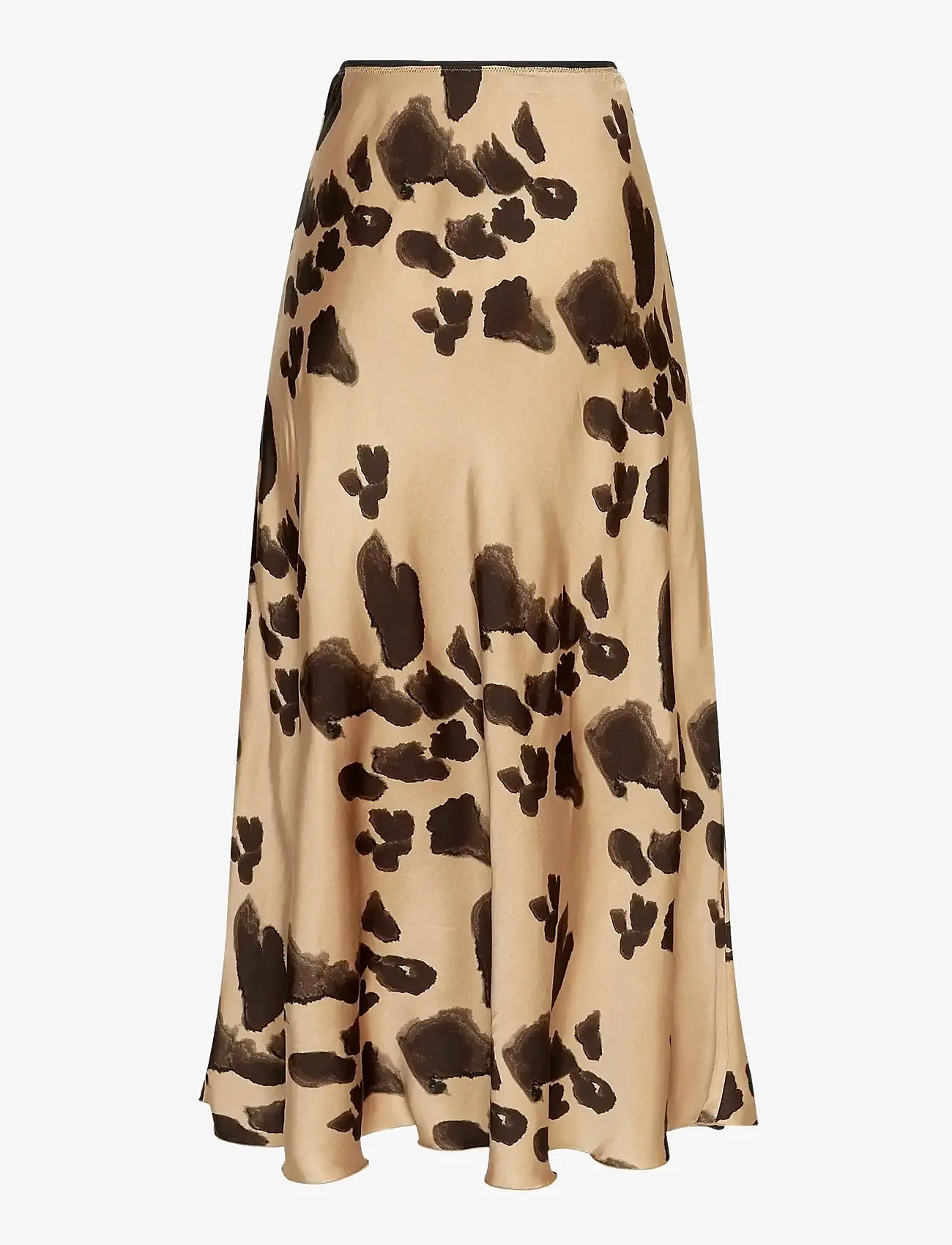 MSCH Copenhagen - MSCHClarette Irida Skirt AOP - satin skirts - iced coffee leo - 1