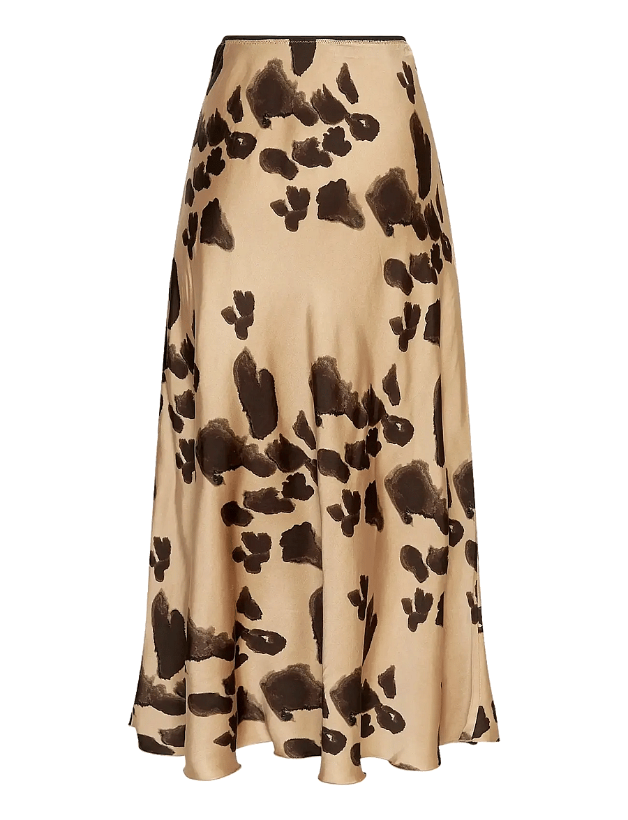 MSCH Copenhagen - MSCHClarette Irida Skirt AOP - midi skirts - iced coffee leo - 1