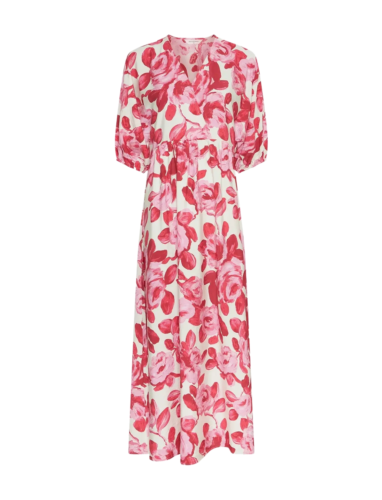 MSCH Copenhagen MSCHEdrina 2/4 Dress AOP - Kjoler - RED ROSE FLOWER / red