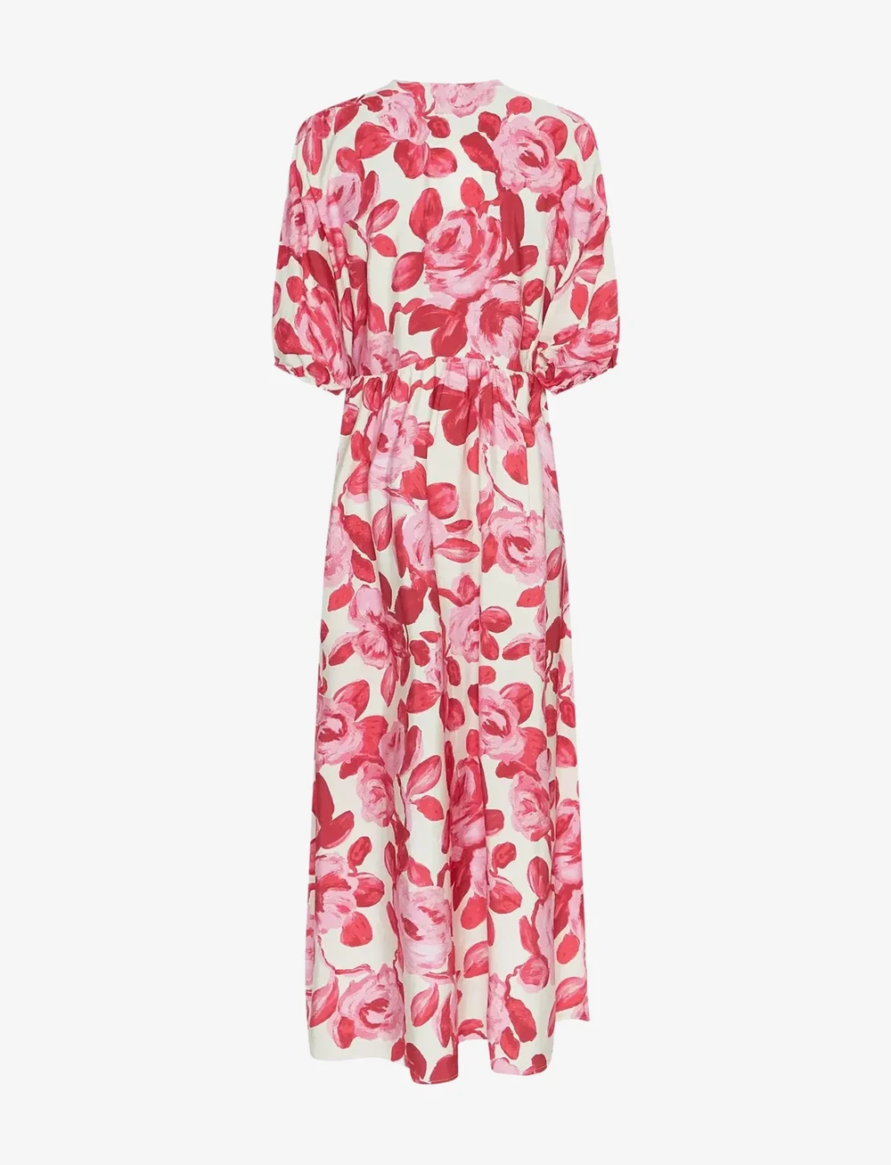 MSCH Copenhagen - MSCHEdrina 2/4 Dress AOP - sumar dress - red rose flower - 1