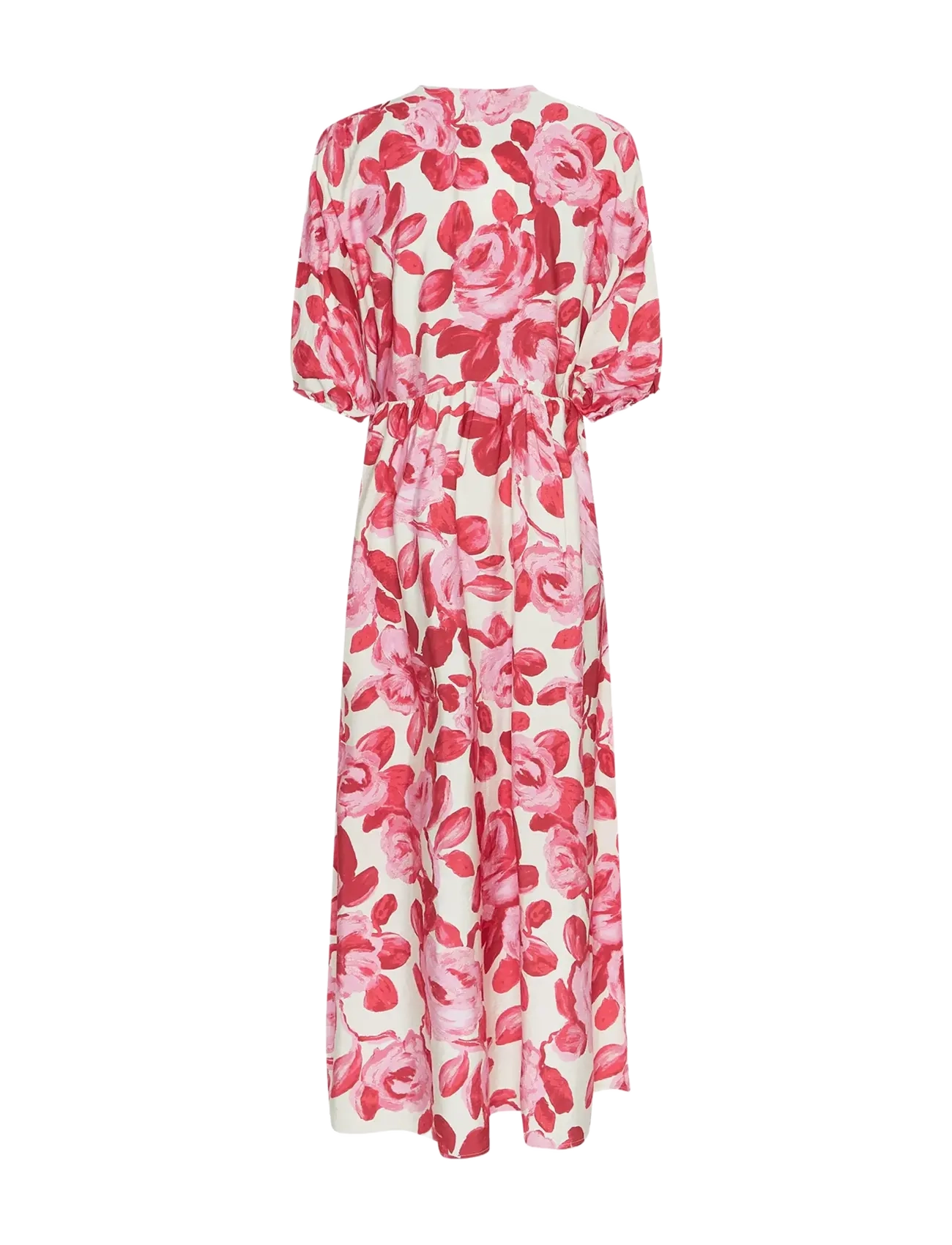 MSCH Copenhagen - MSCHEdrina 2/4 Dress AOP - red rose flower - 1