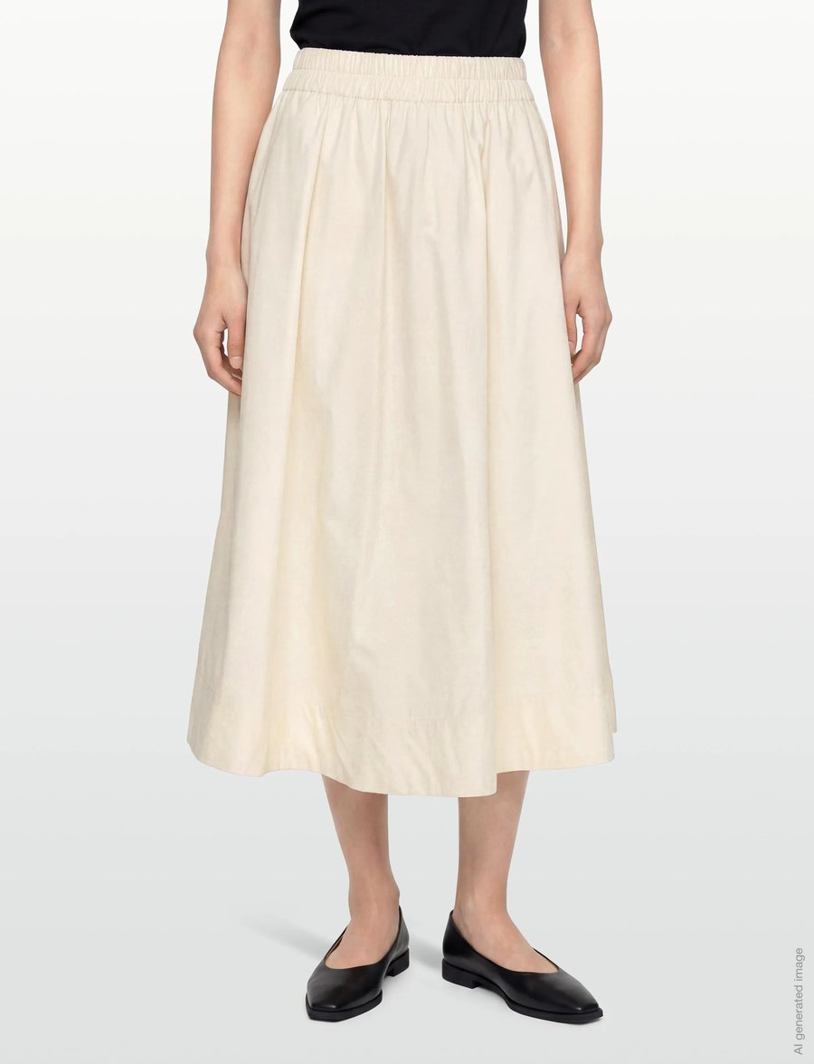 MSCH Copenhagen - MSCHLenna Skirt - midi-röcke - bleached sand - 3