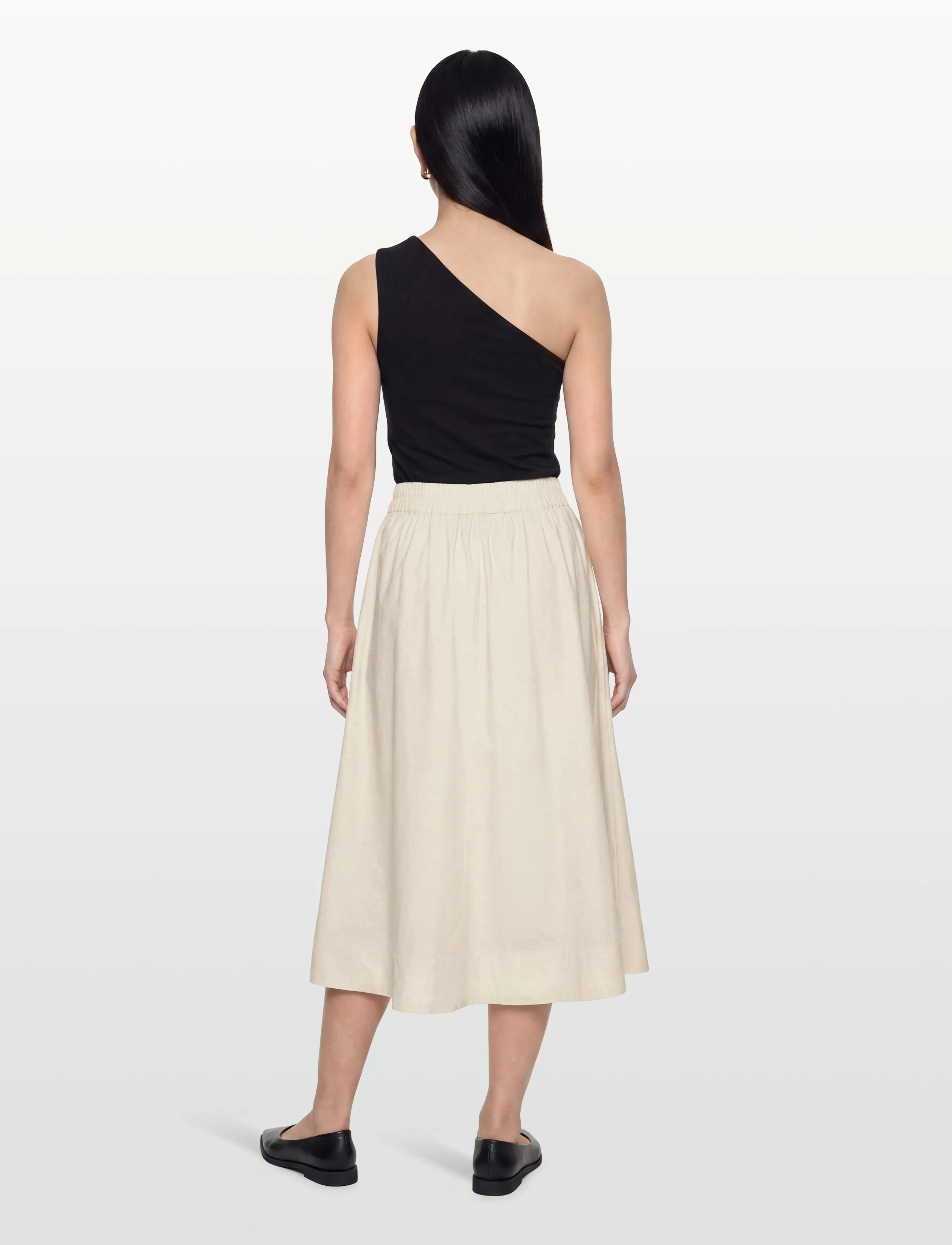 MSCH Copenhagen - MSCHLenna Skirt - midi nederdele - bleached sand - 4