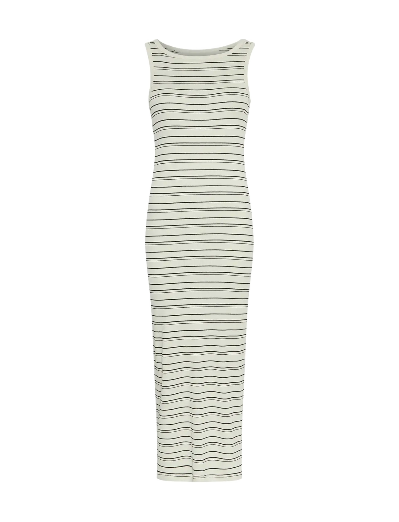 MSCH Copenhagen MSCHGubbi Rasmia SL Dress STP - Tøj - TURTLEDOVE/BLK / cream