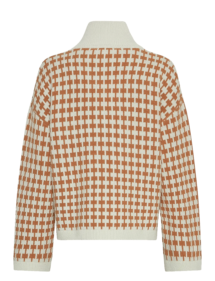 MSCH Copenhagen - MSCHAmaria Zip Pullover - pullover - egret/c spice - 1