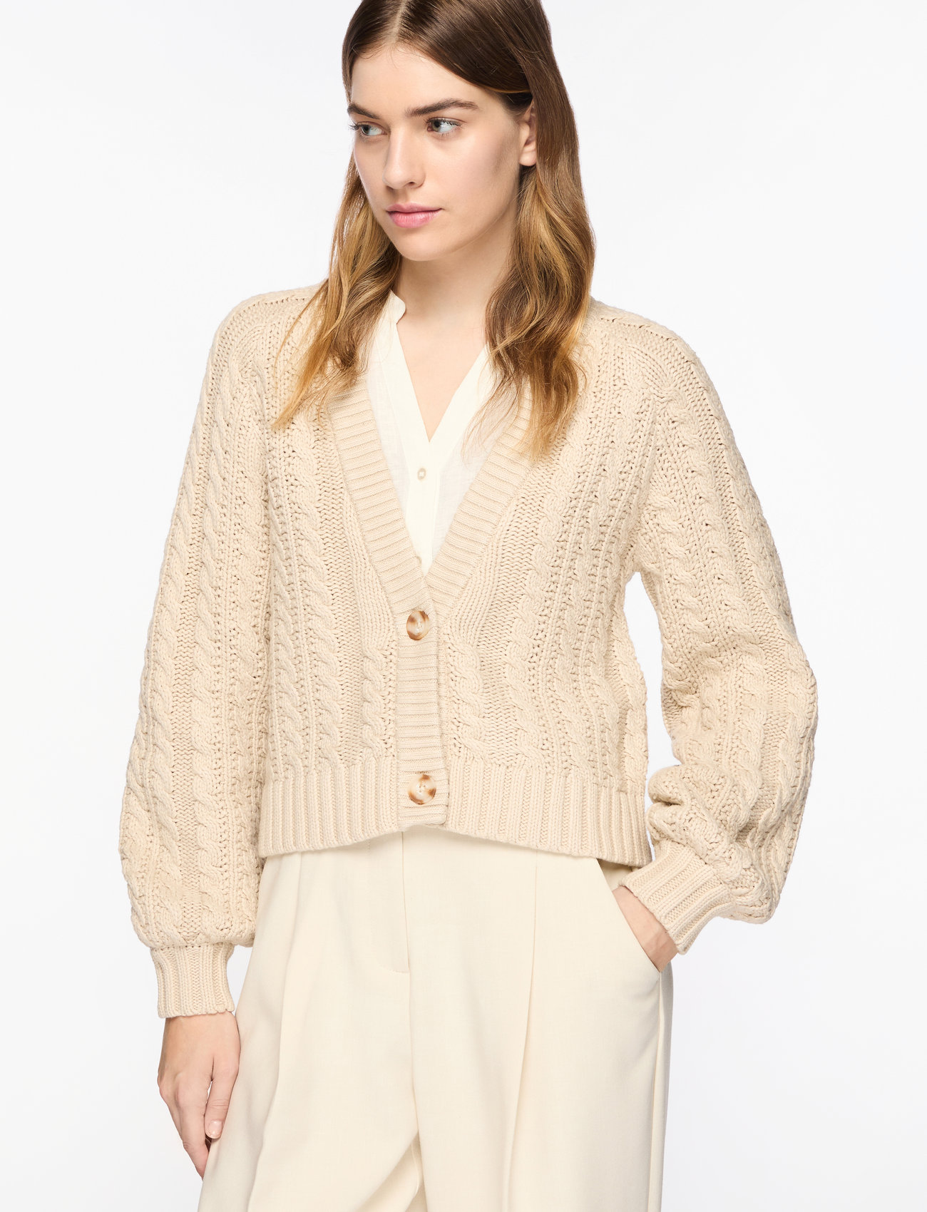 MSCH Copenhagen - MSCHKeisha Jillena Cardigan - cardigans - oatmeal melange - 0