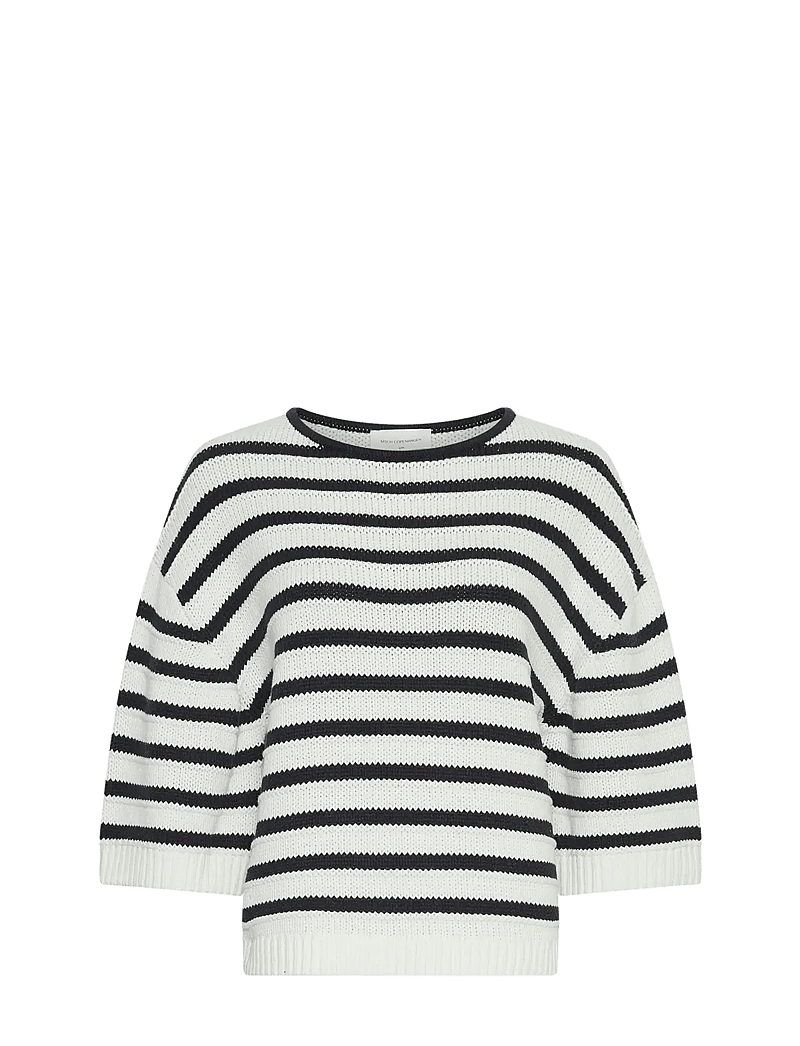 MSCH Copenhagen - MSCHLeika Jillena 3/4 Pullover STP - sviitrid - egret/sky cap - 0