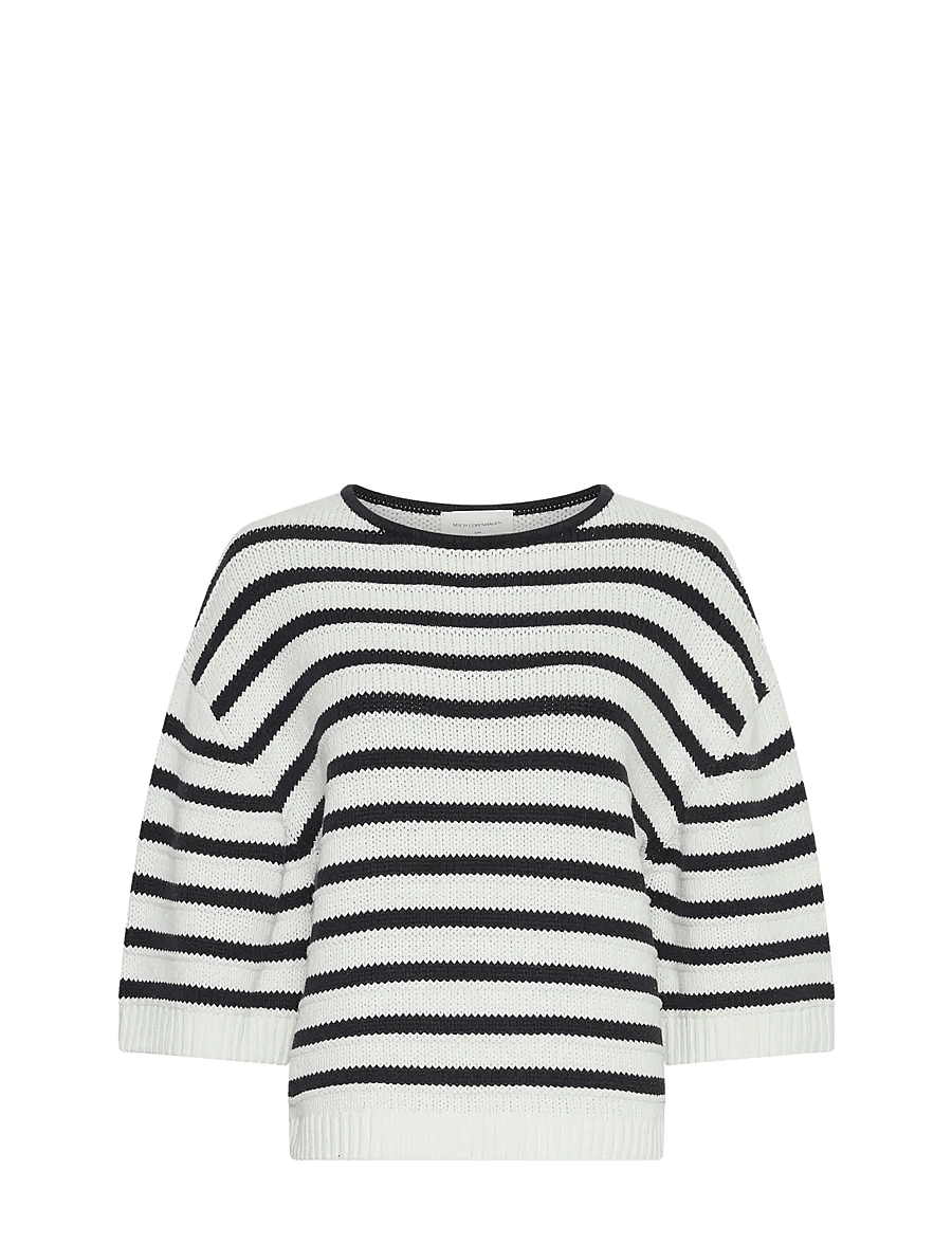 MSCH Copenhagen - MSCHLeika Jillena 3/4 Pullover STP - kampsunid - egret/sky cap - 0