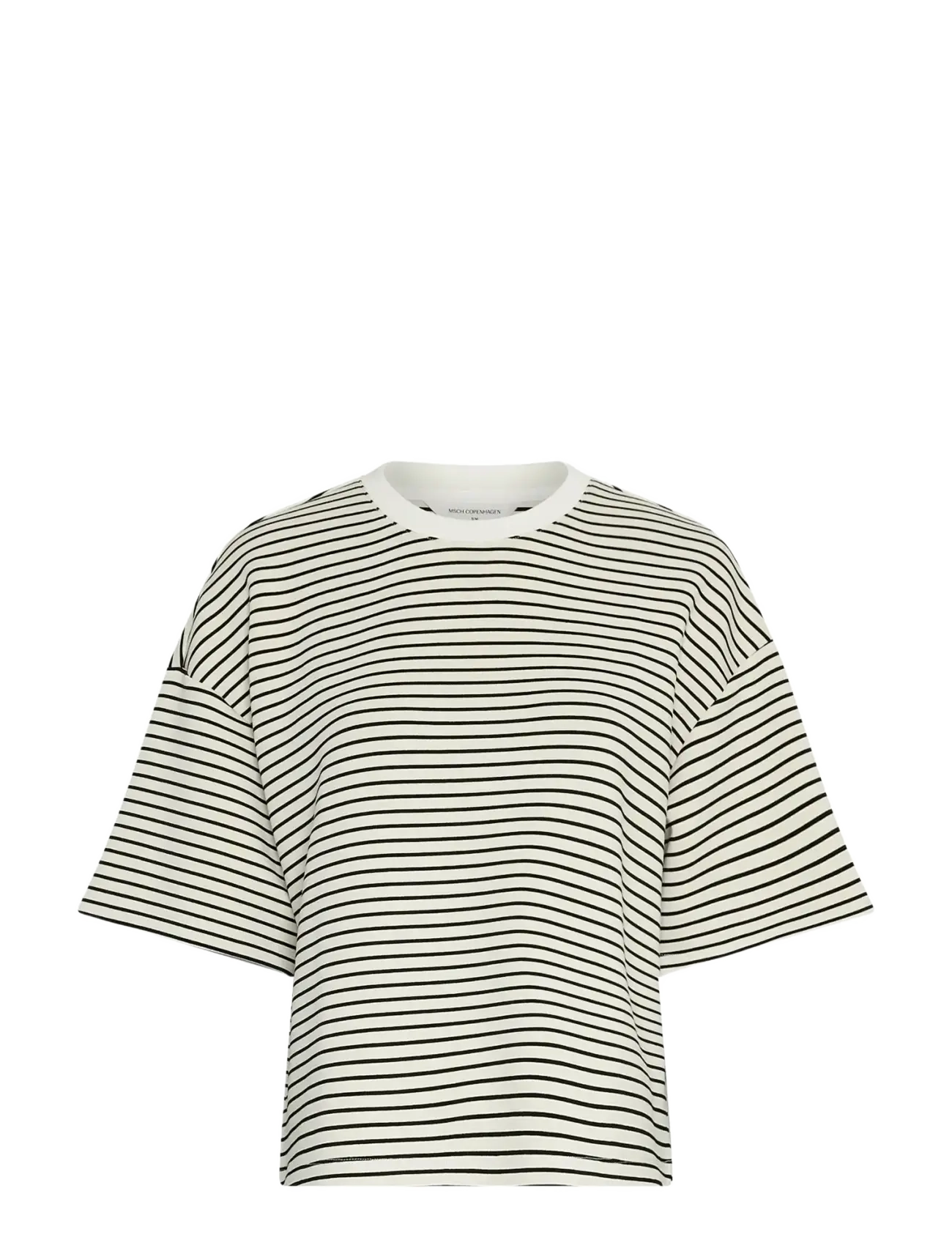 MSCH Copenhagen Mschnilda Ima Q Ss Sweatshirt Stp, Kvinder, Stribet T-shirt, Sort, Str: M/L