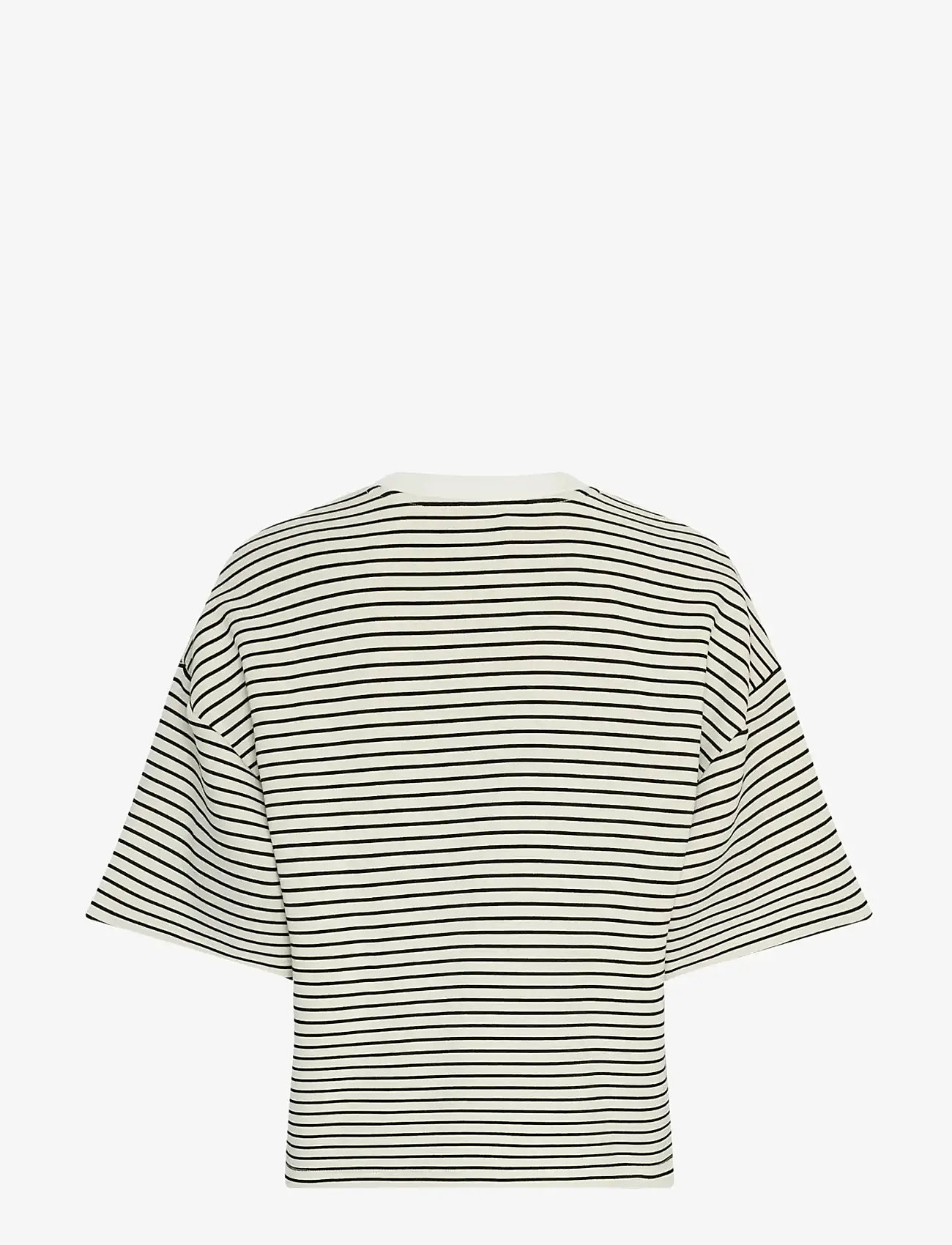 MSCH Copenhagen - MSCHNilda Ima Q SS Sweatshirt STP - t-shirts - oatmeal/black - 1