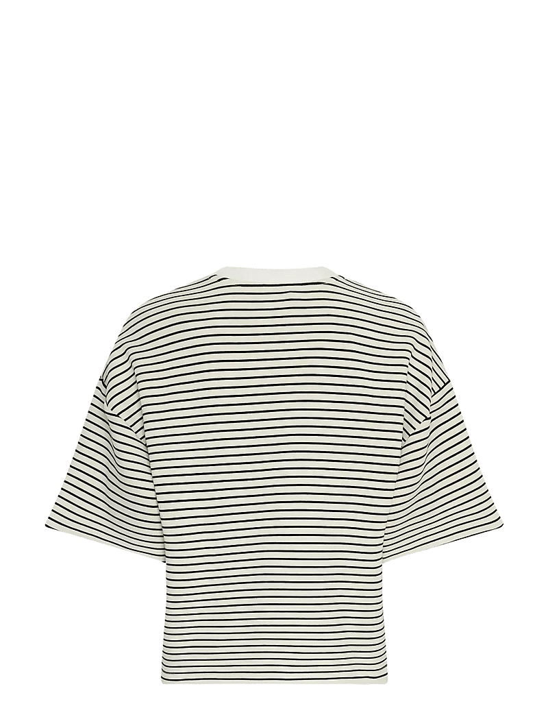 MSCH Copenhagen - MSCHNilda Ima Q SS Sweatshirt STP - t-shirts - oatmeal/black - 1