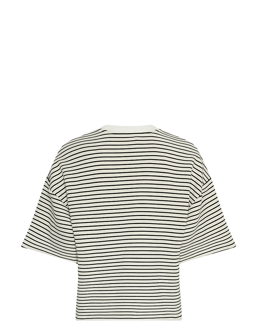 MSCH Copenhagen - MSCHNilda Ima Q SS Sweatshirt STP - t-shirts - oatmeal/black - 1