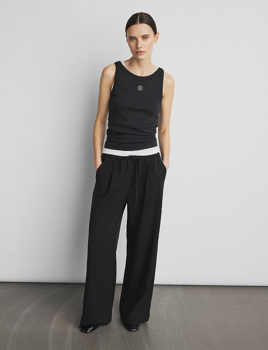 MSCH Copenhagen - MSCHJalen Henrika Pants - bukser med brede ben - black - 1