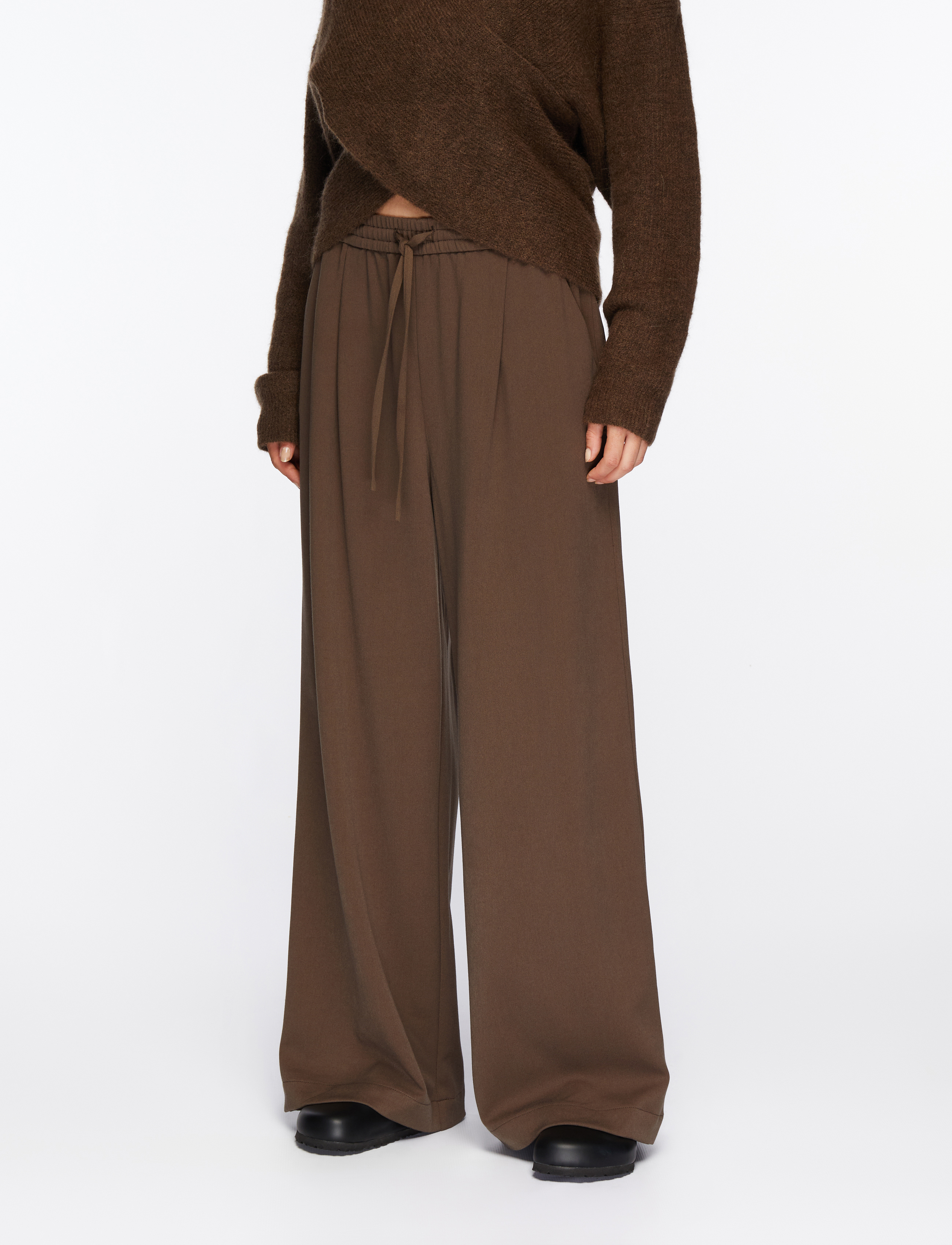 MSCH Copenhagen MSCHJalen Henrika Pants - Joggersit - SLATE BLACK / brown