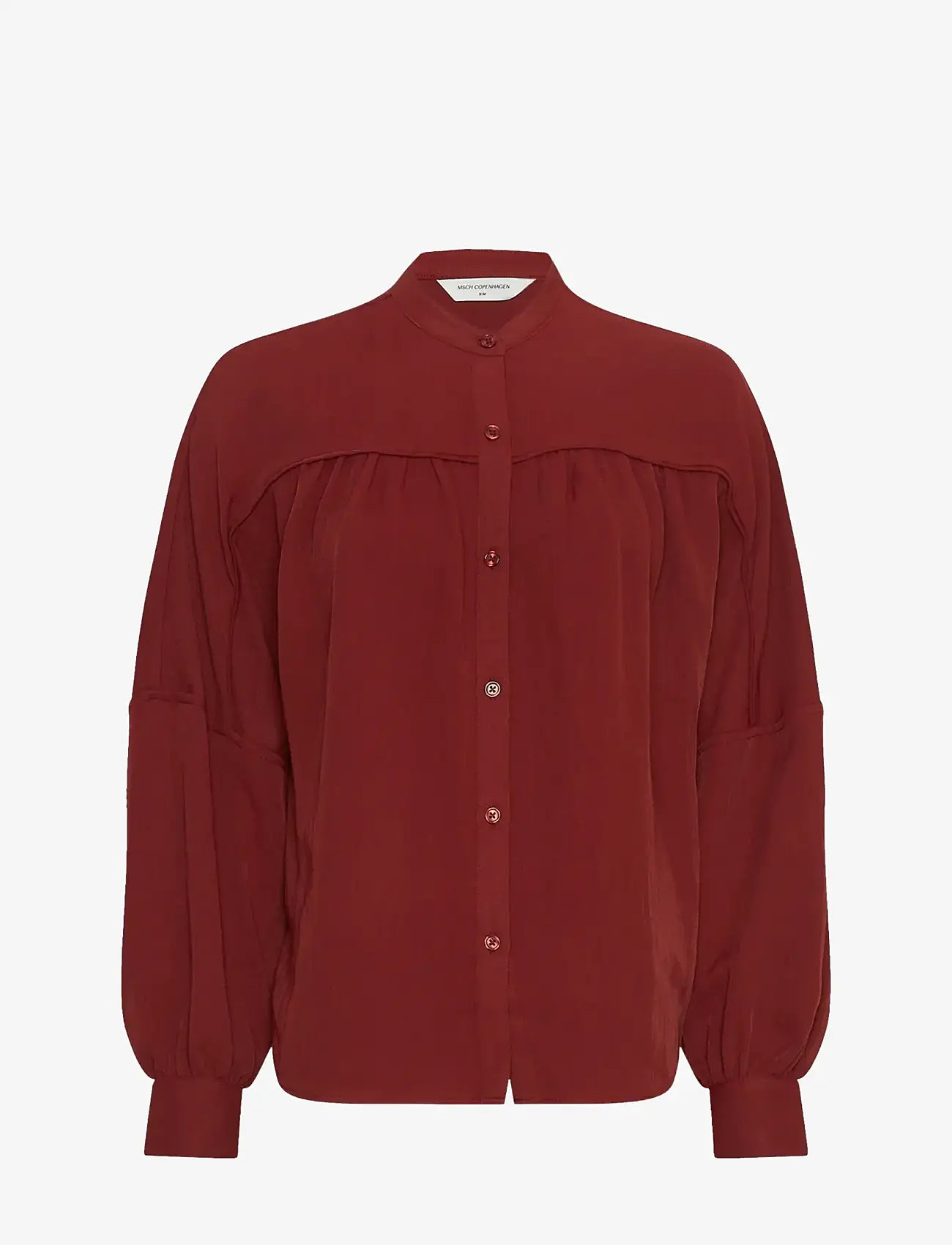 MSCH Copenhagen - MSCHMadie Genette Shirt - langerma skyrtur - syrah - 0