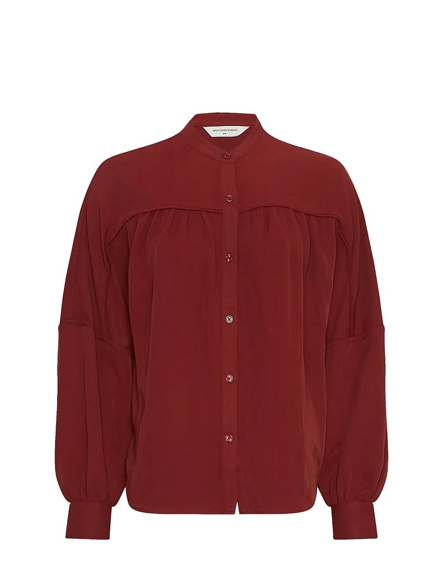 MSCH Copenhagen - MSCHMadie Genette Shirt - langärmlige hemden - syrah - 0