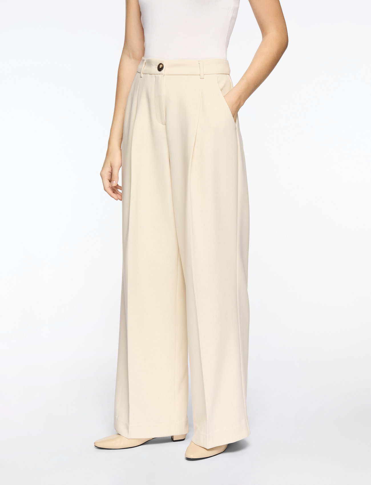 MSCH Copenhagen - MSCHRosina Michelle HW Pants - formell - fog mel - 0