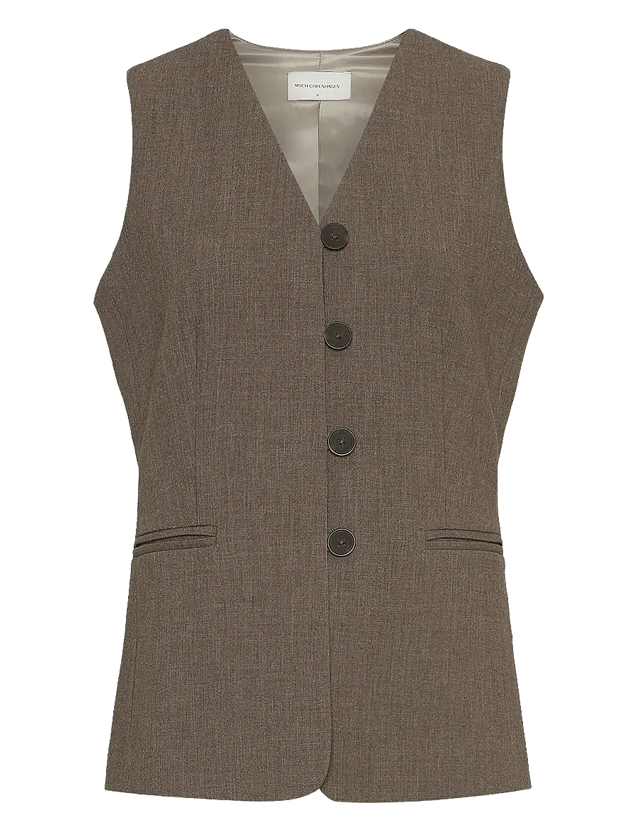 MSCH Copenhagen - MSCHRosina Michelle Waistcoat - kostymvästar - slate black mel - 0