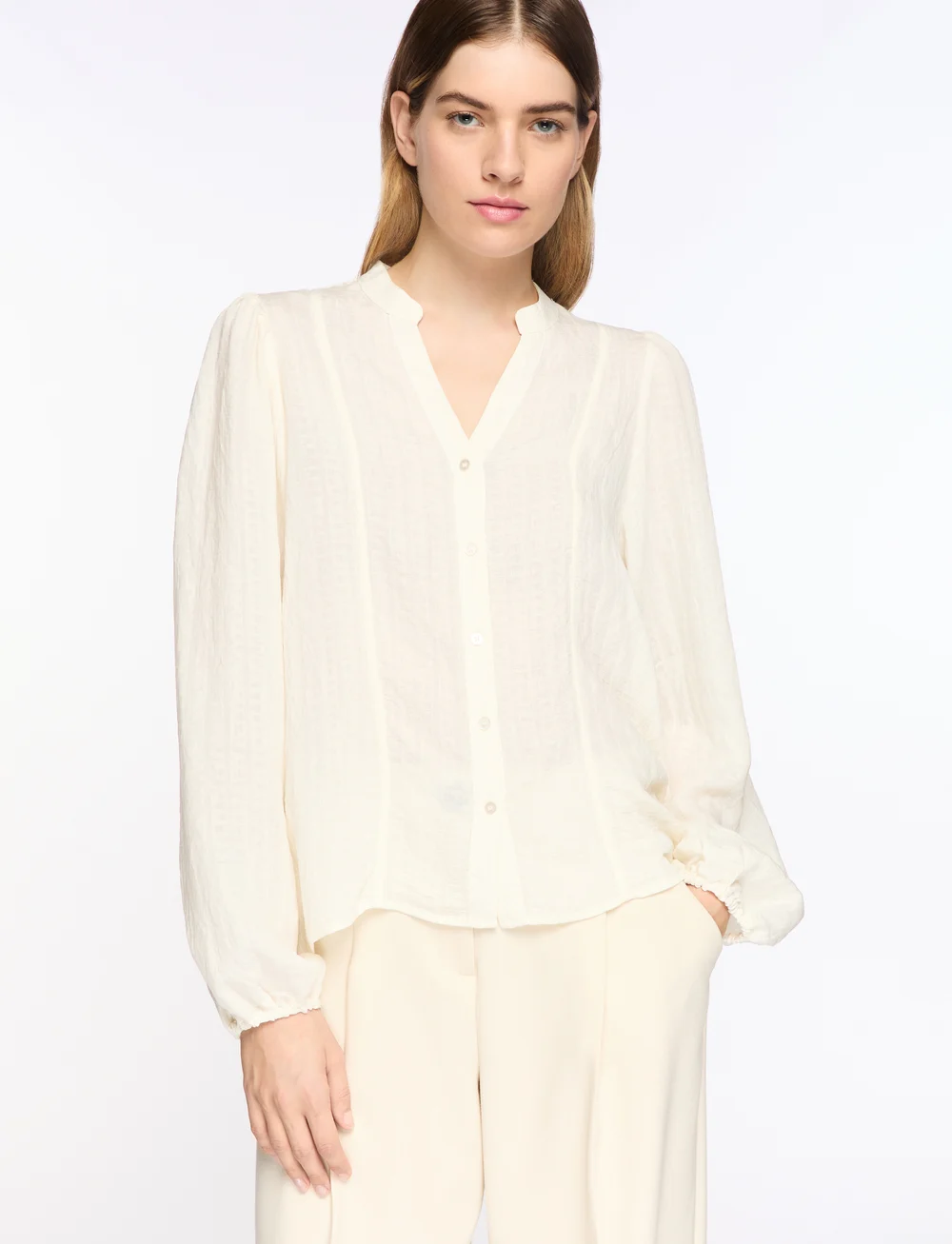 MSCH Copenhagen - MSCHBlanka Amrita Shirt - chemises à manches longues - egret - 0