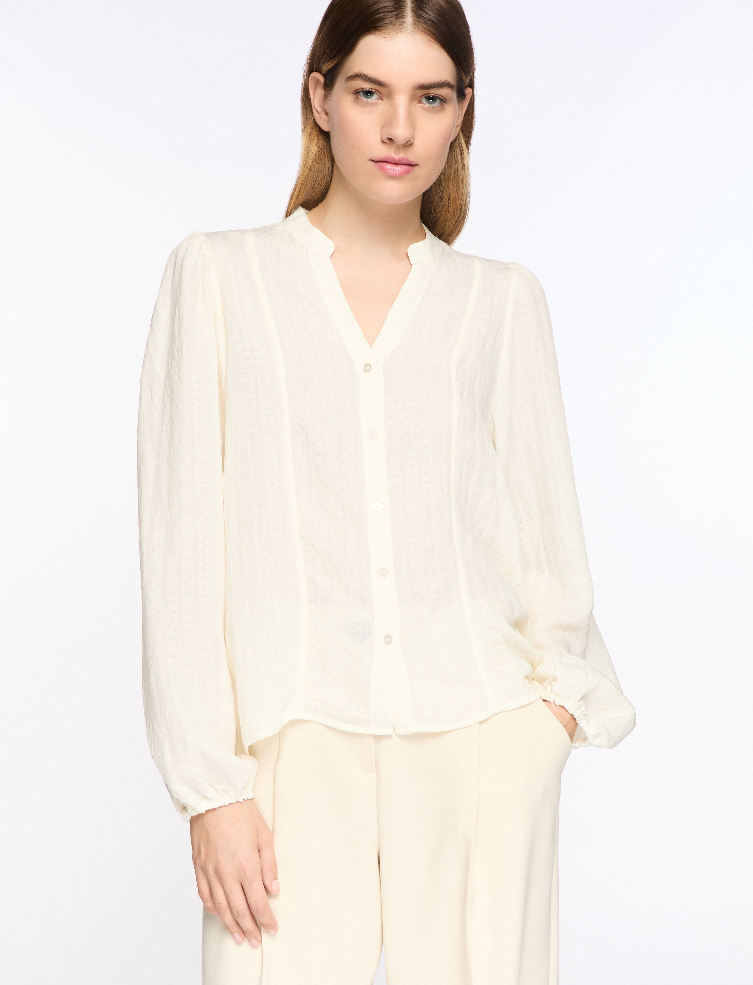MSCH Copenhagen MSCHBlanka Amrita Shirt - Blusen - EGRET / white