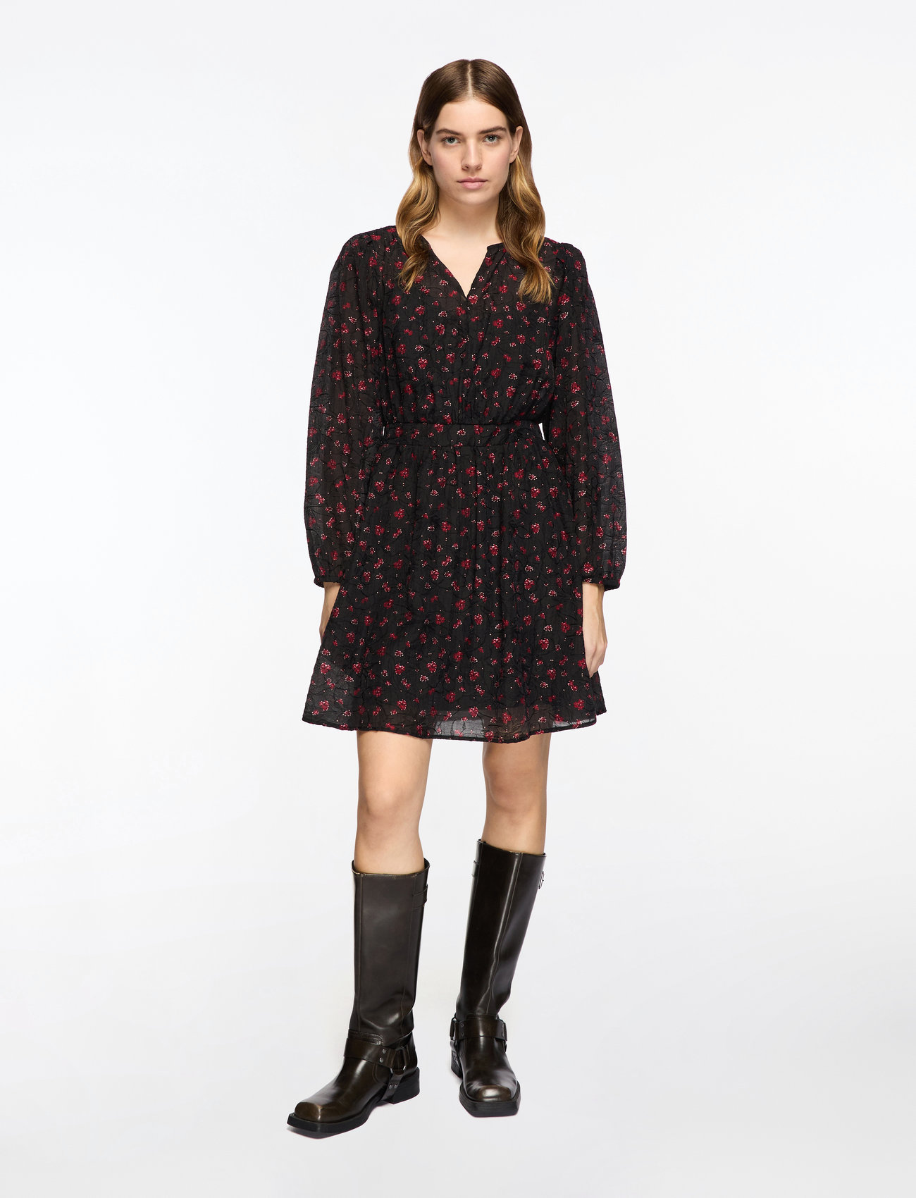 MSCH Copenhagen - MSCHNancy Dress AOP - sumarkjólar - syrah flower - 2