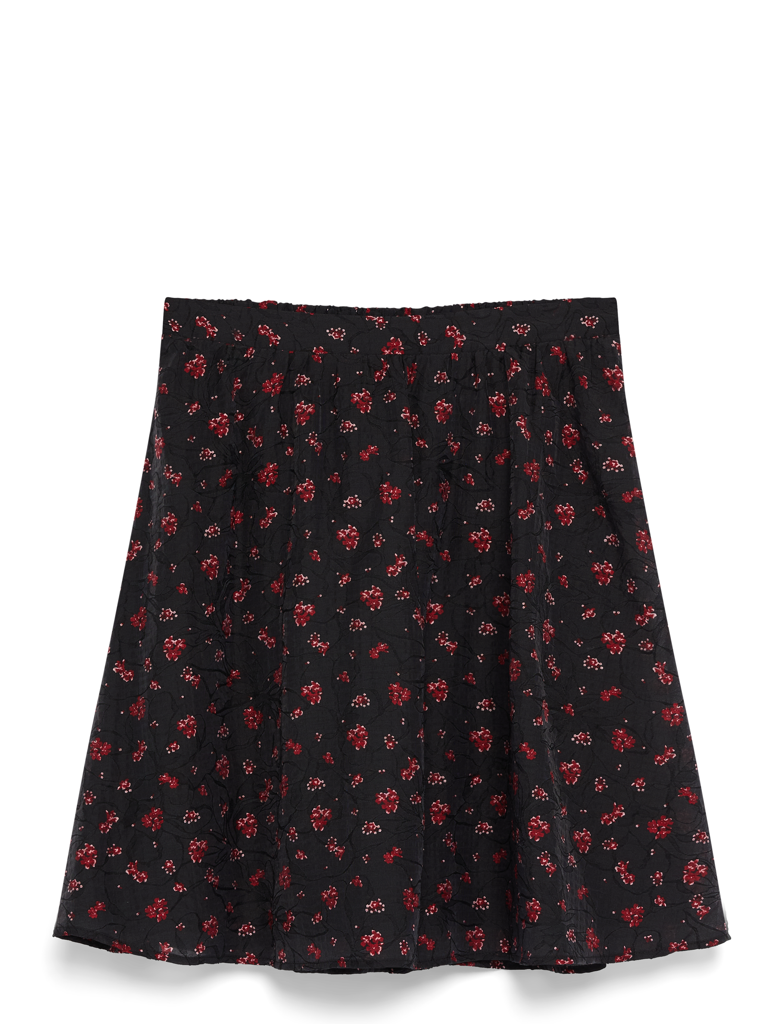 MSCH Copenhagen MSCHNancy Skirt AOP - Hameet - SYRAH FLOWER / black