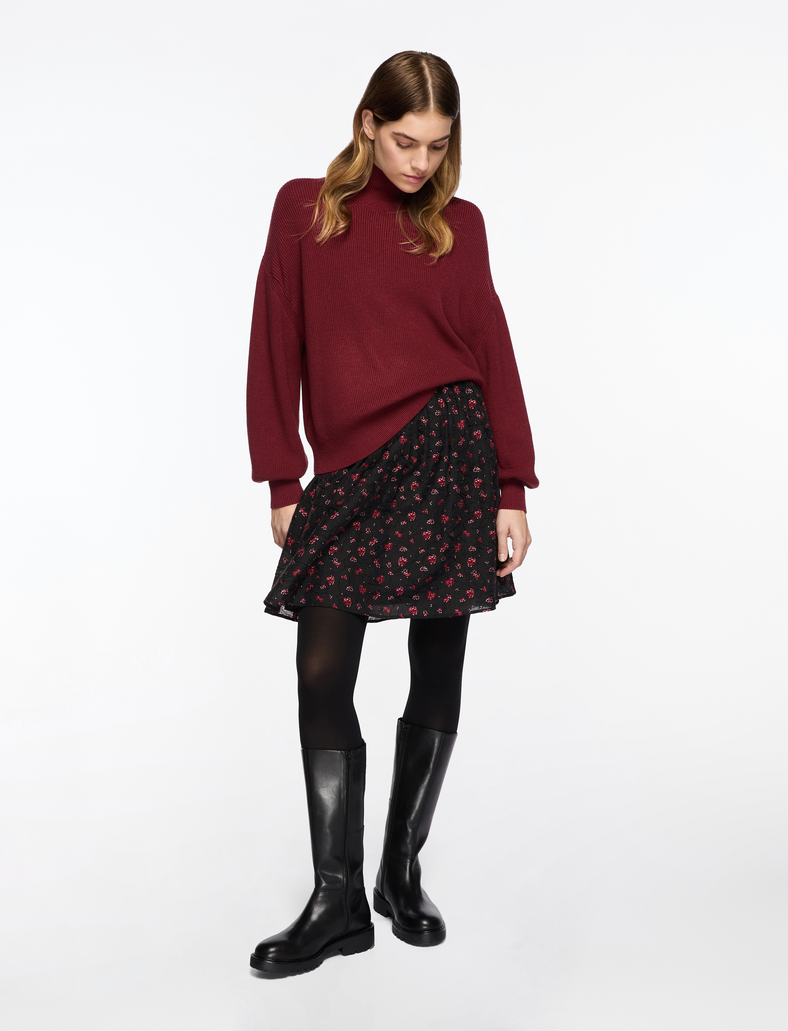 MSCH Copenhagen - MSCHNancy Skirt AOP - Īsi svārki - syrah flower - 2