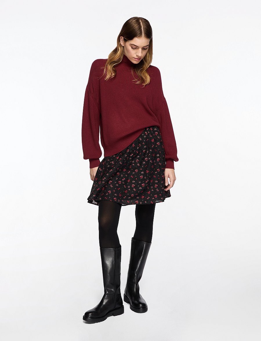 MSCH Copenhagen - MSCHNancy Skirt AOP - spódnice mini - syrah flower - 2