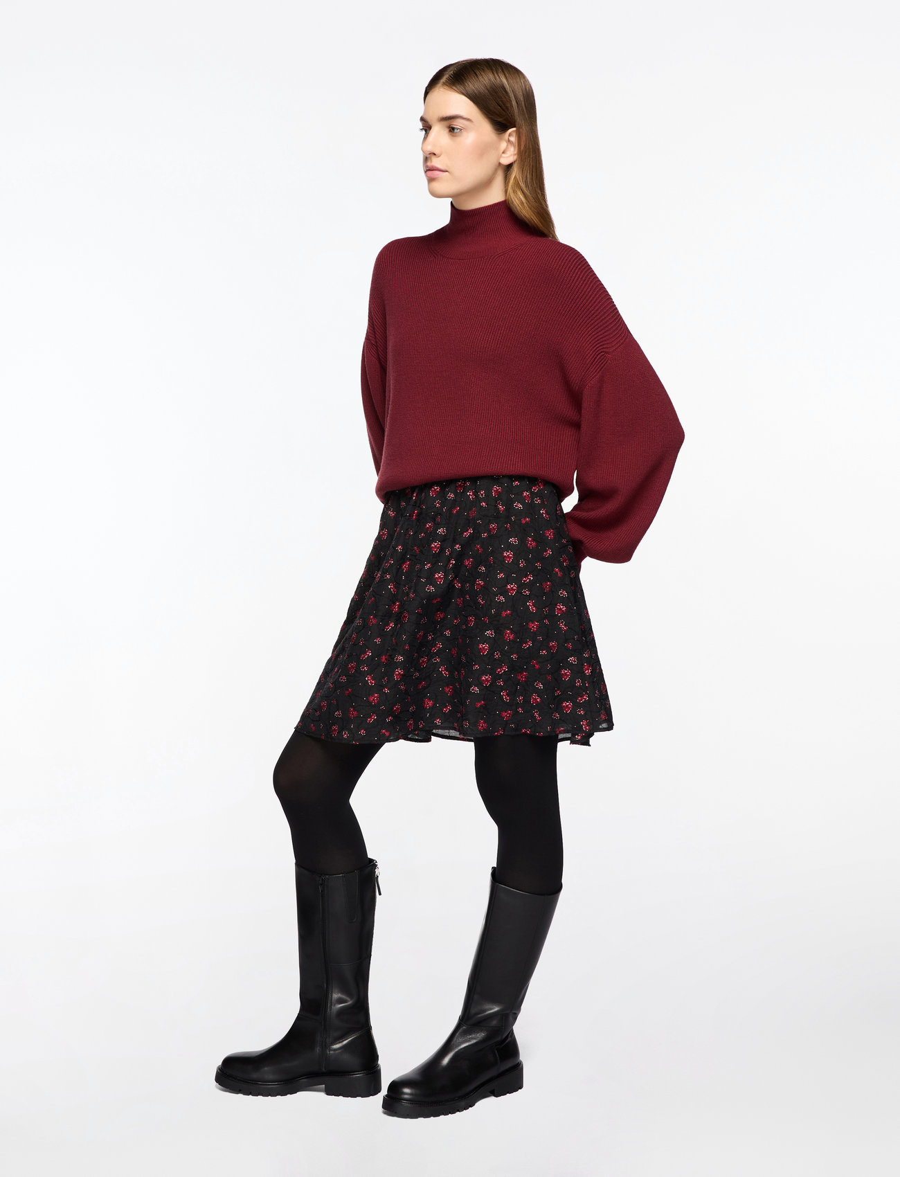 MSCH Copenhagen - MSCHNancy Skirt AOP - korte nederdele - syrah flower - 3