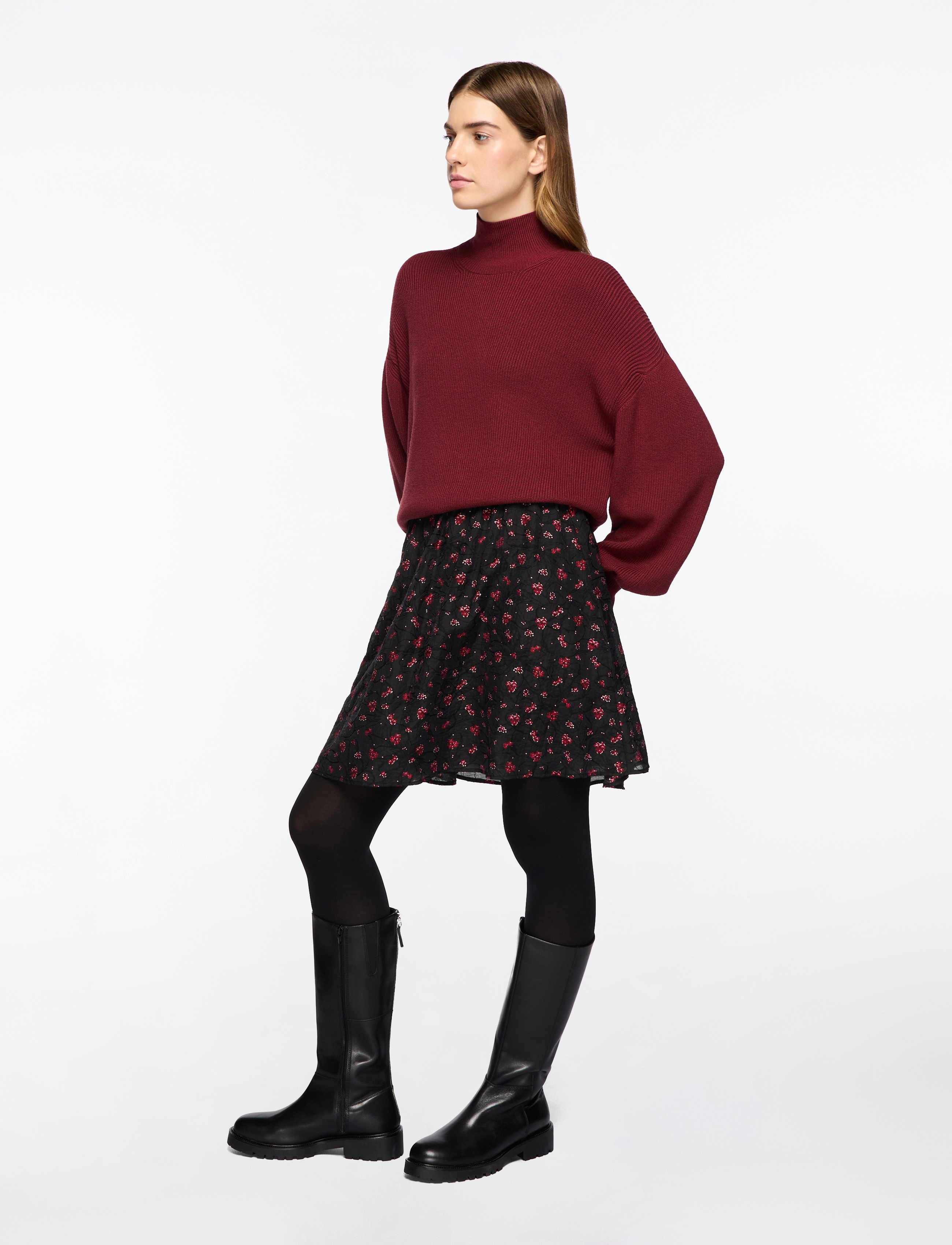 MSCH Copenhagen - MSCHNancy Skirt AOP - Īsi svārki - syrah flower - 3