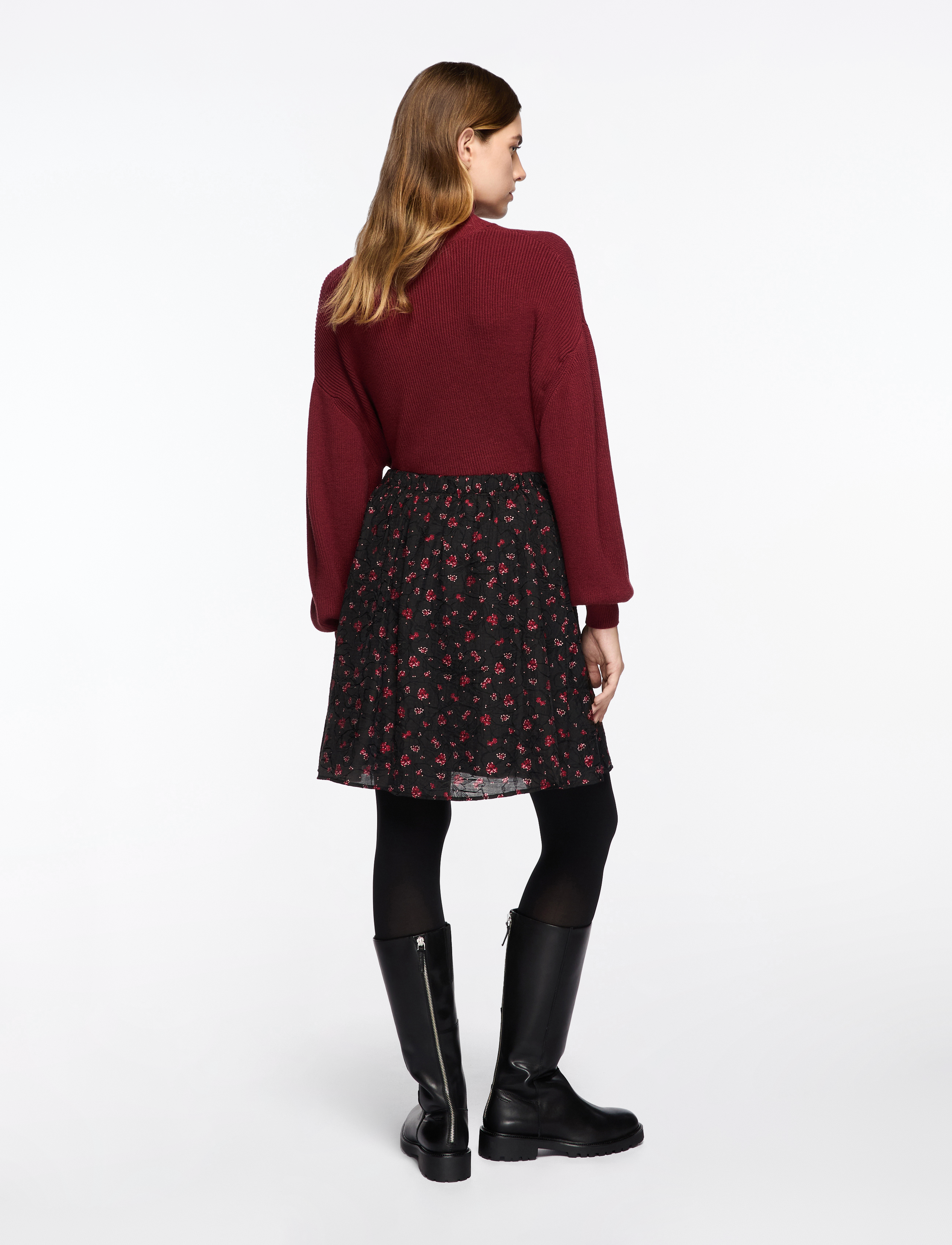 MSCH Copenhagen - MSCHNancy Skirt AOP - Īsi svārki - syrah flower - 4