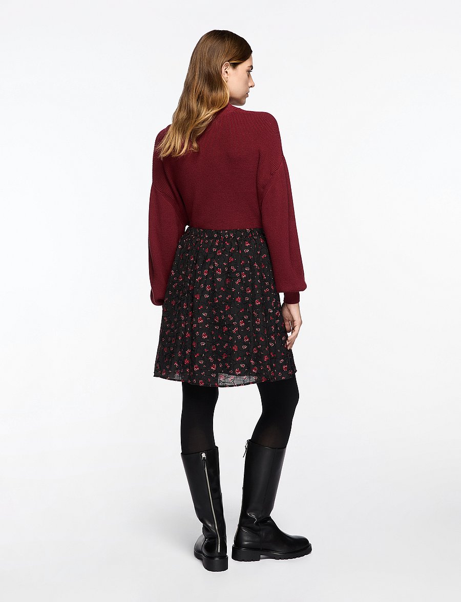 MSCH Copenhagen - MSCHNancy Skirt AOP - spódnice mini - syrah flower - 4