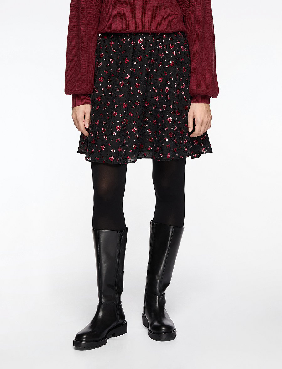 MSCH Copenhagen - MSCHNancy Skirt AOP - spódnice mini - syrah flower - 0