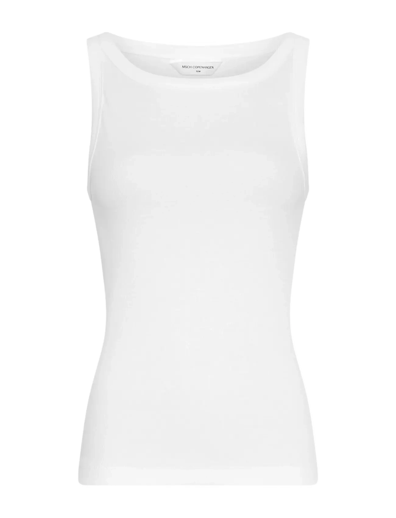 MSCH Copenhagen MSCHGubbe Rasmia SL Top - T-särgid ja topid - BRIGHT WHITE / white