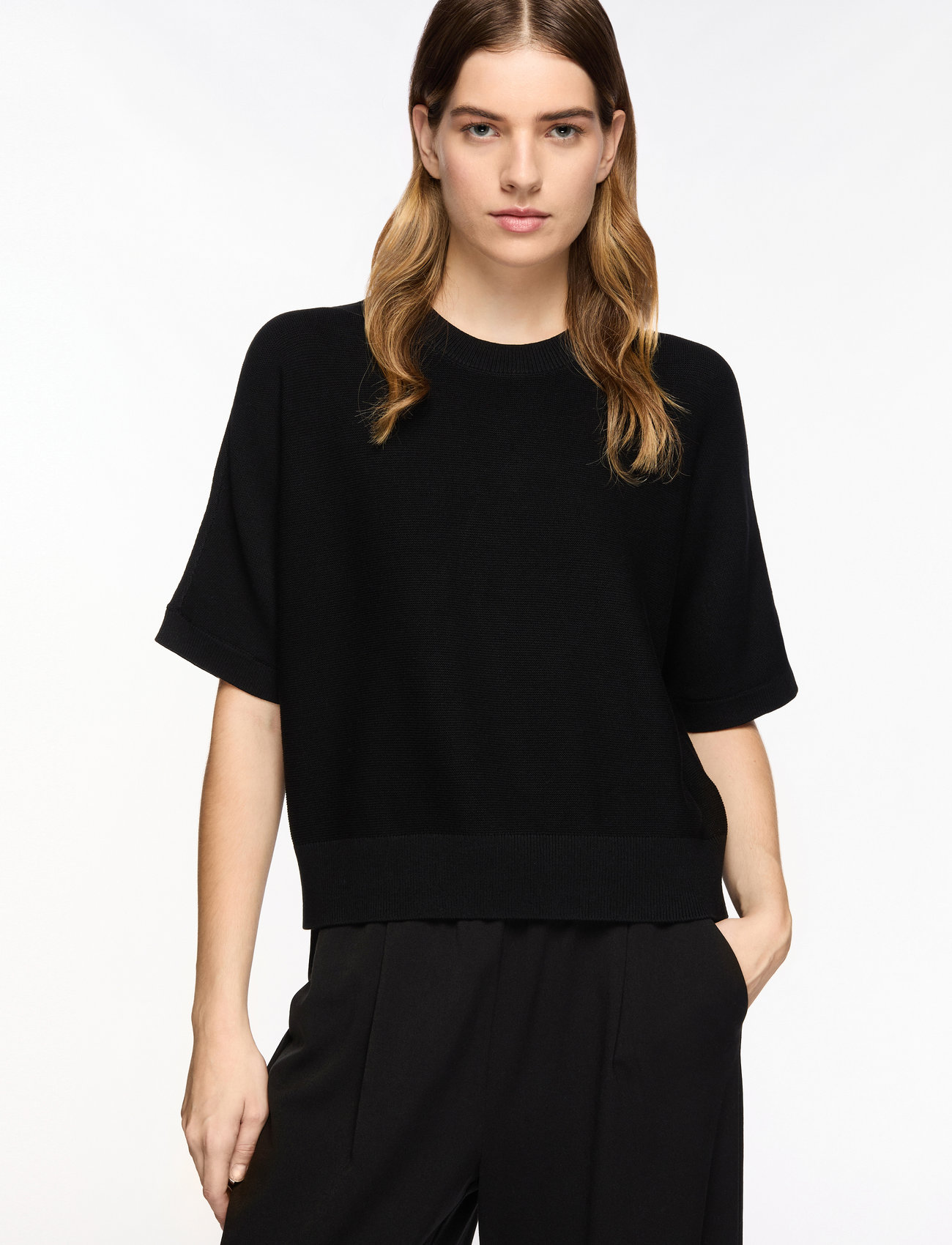 MSCH Copenhagen - MSCHThamira 2/4 Pullover - t-shirts - black - 0